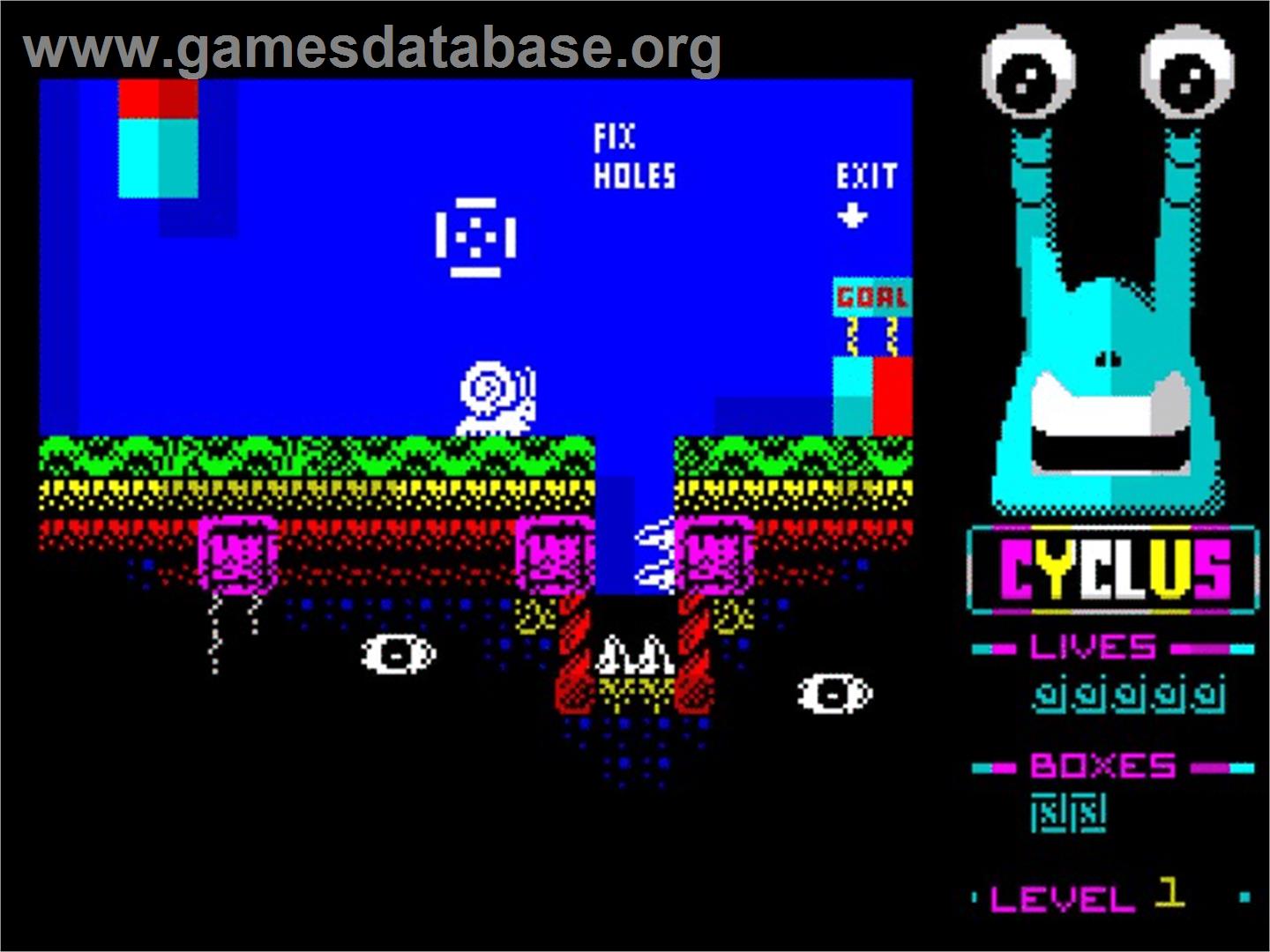 Cyclus - Sinclair ZX Spectrum - Artwork - In Game