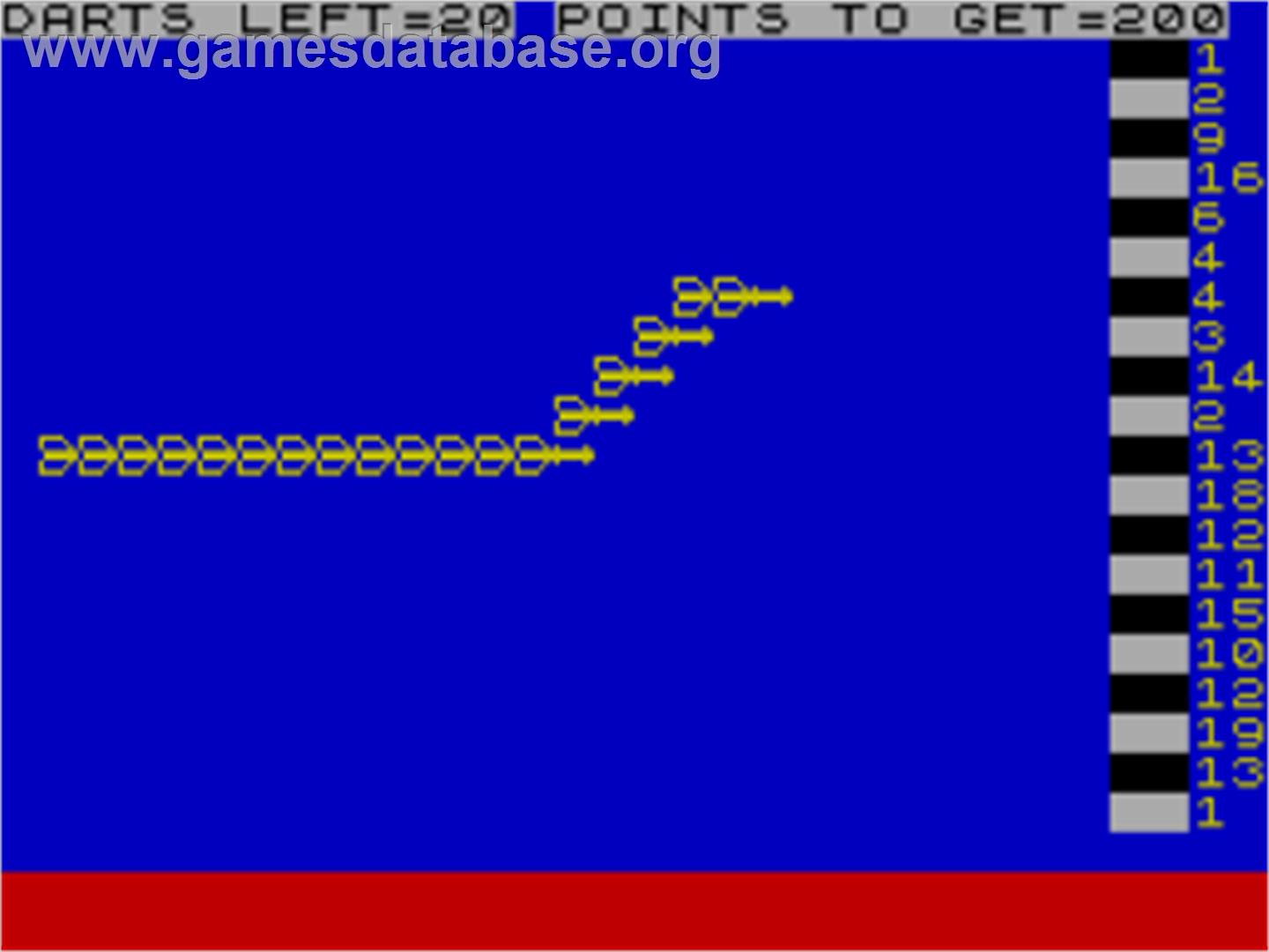 Darts - Sinclair ZX Spectrum - Artwork - In Game