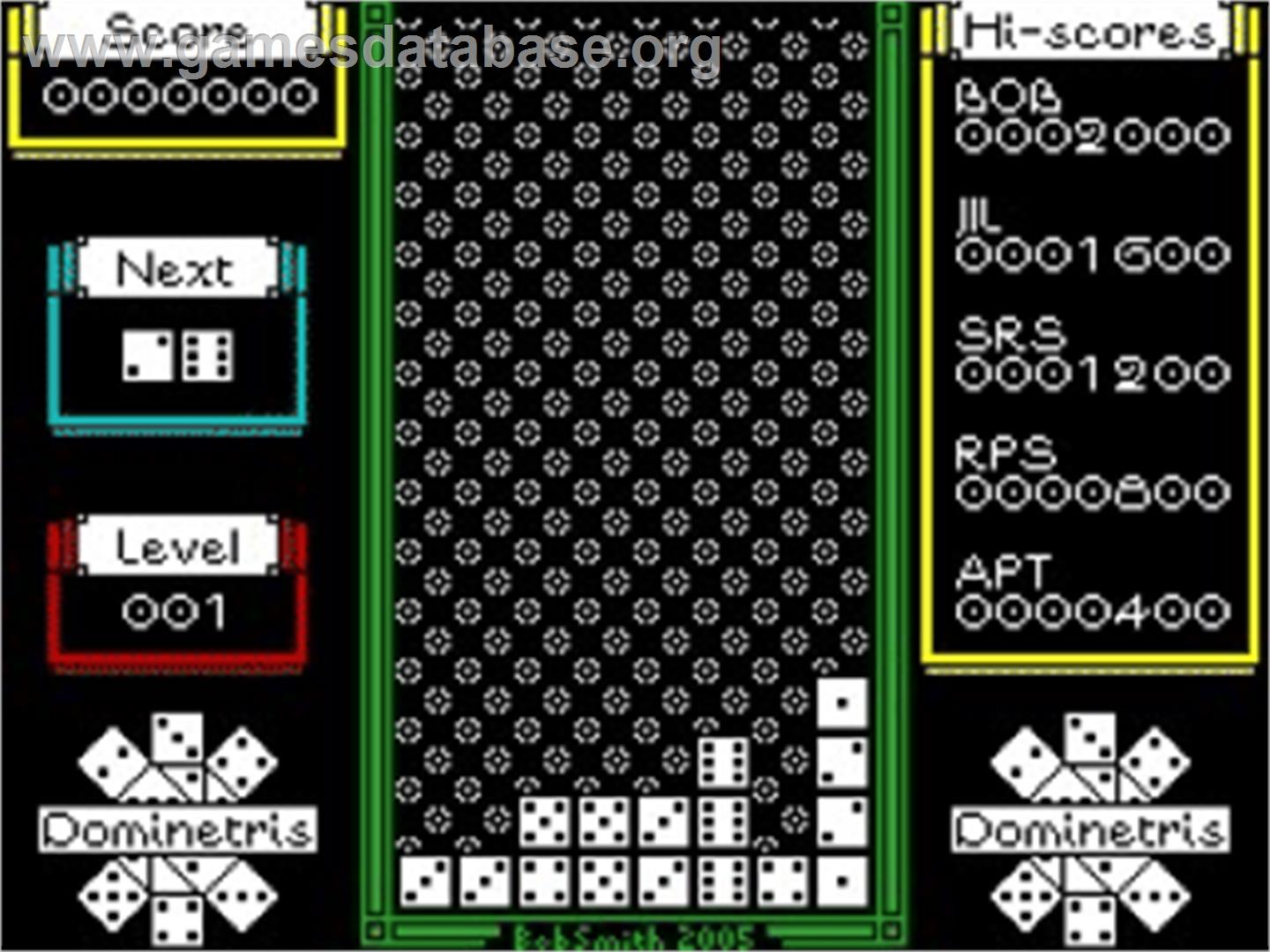 Dominetris - Sinclair ZX Spectrum - Artwork - In Game