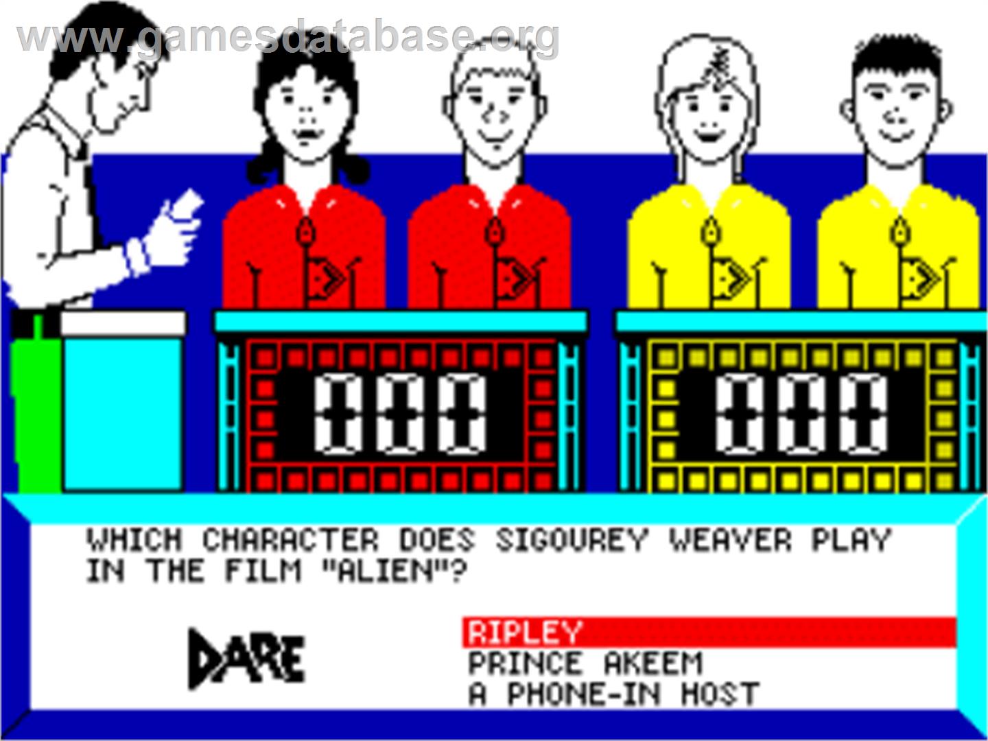 Double Dare - Sinclair ZX Spectrum - Artwork - In Game