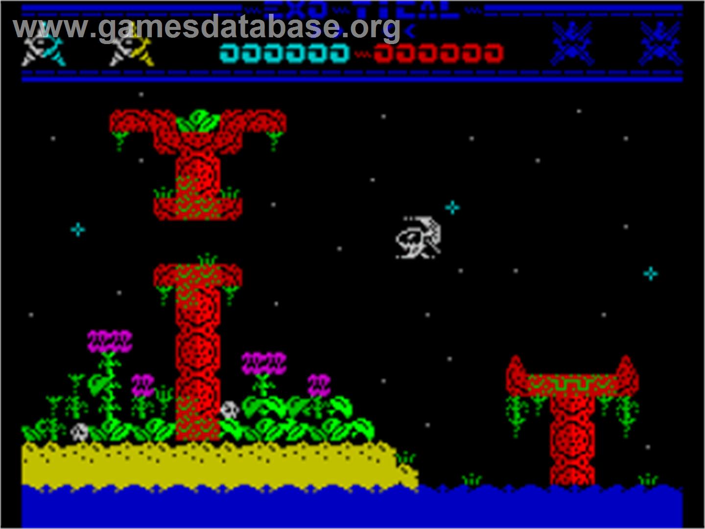 EXO-TICAL - Sinclair ZX Spectrum - Artwork - In Game