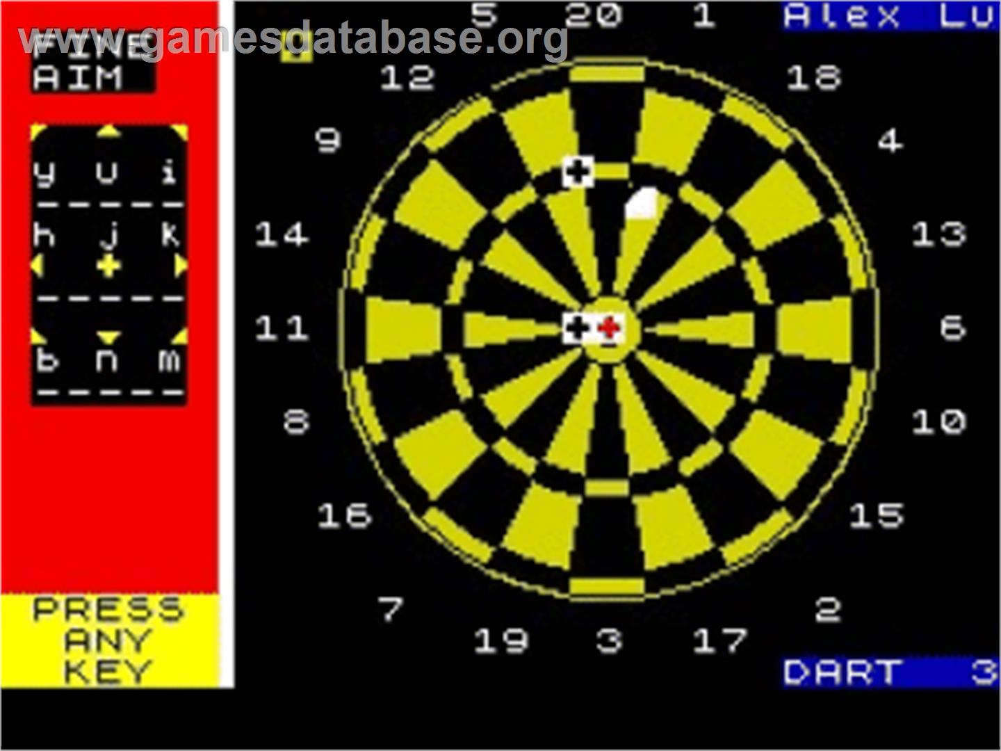 Eric Bristow's Pro-darts - Sinclair ZX Spectrum - Artwork - In Game