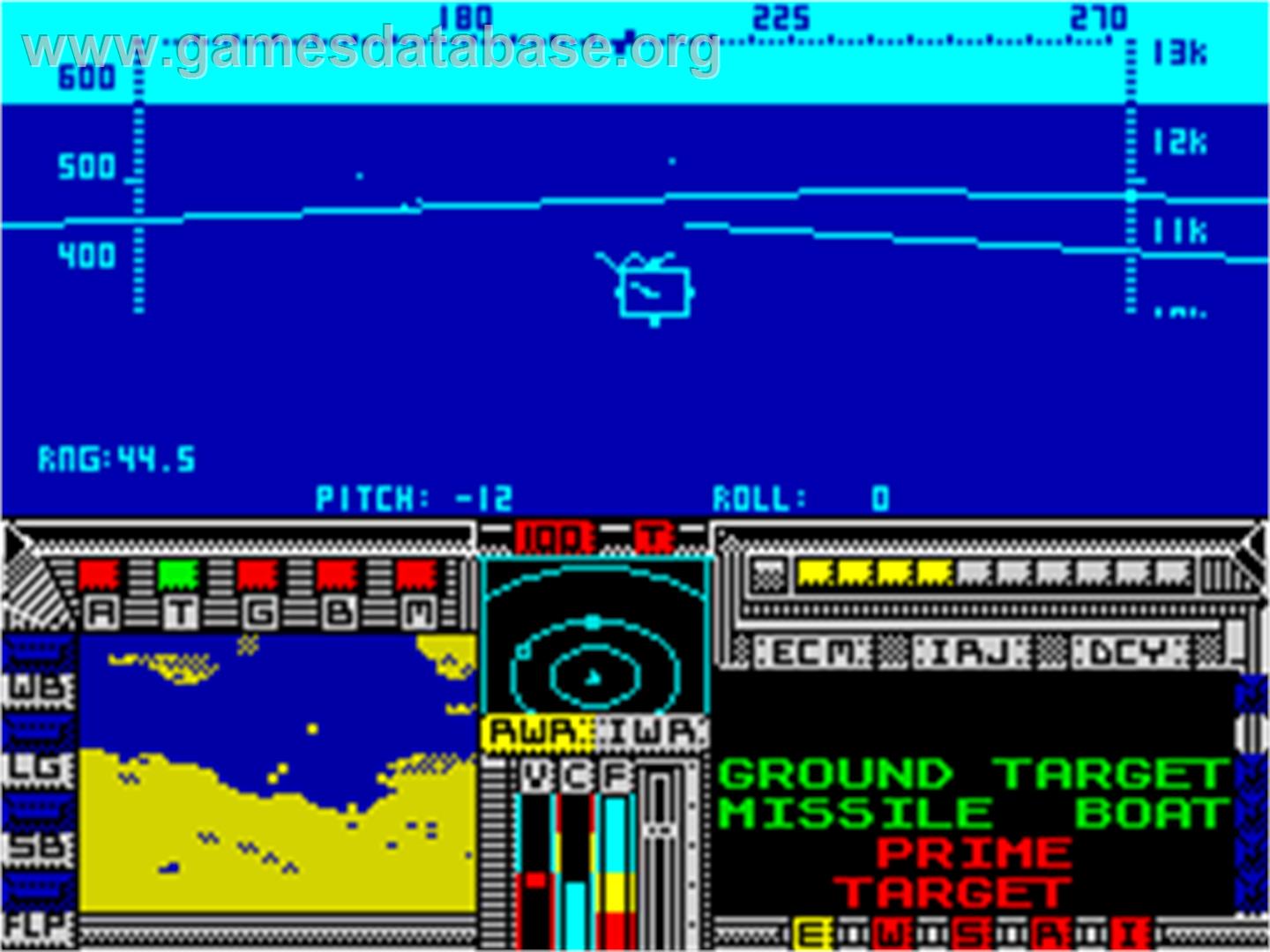 F-19 Stealth Fighter - Sinclair ZX Spectrum - Artwork - In Game