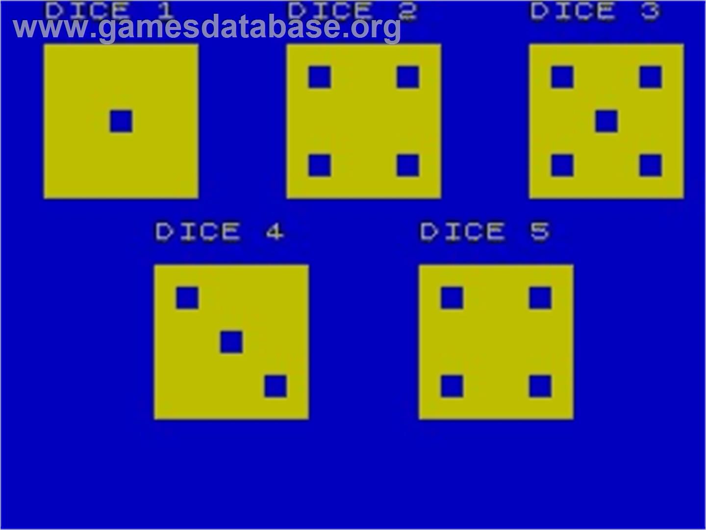 Five Dice - Sinclair ZX Spectrum - Artwork - In Game