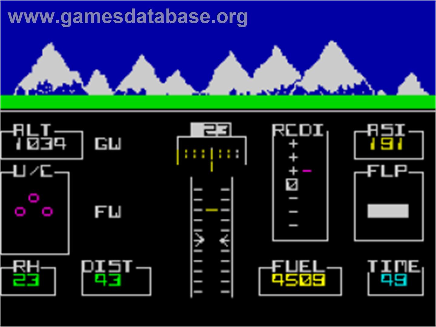 Flight Path 737 - Sinclair ZX Spectrum - Artwork - In Game