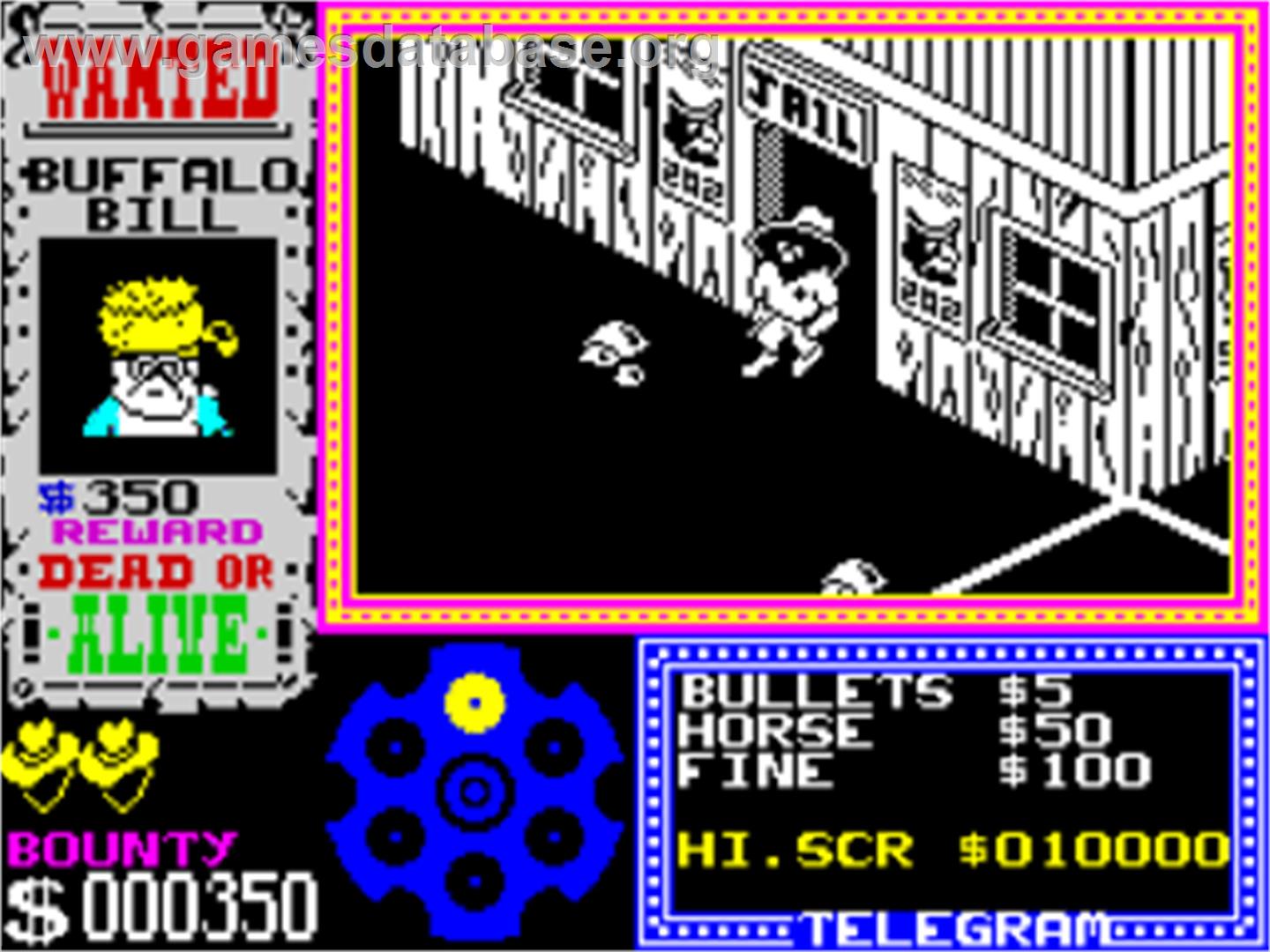 Gunfright - Sinclair ZX Spectrum - Artwork - In Game