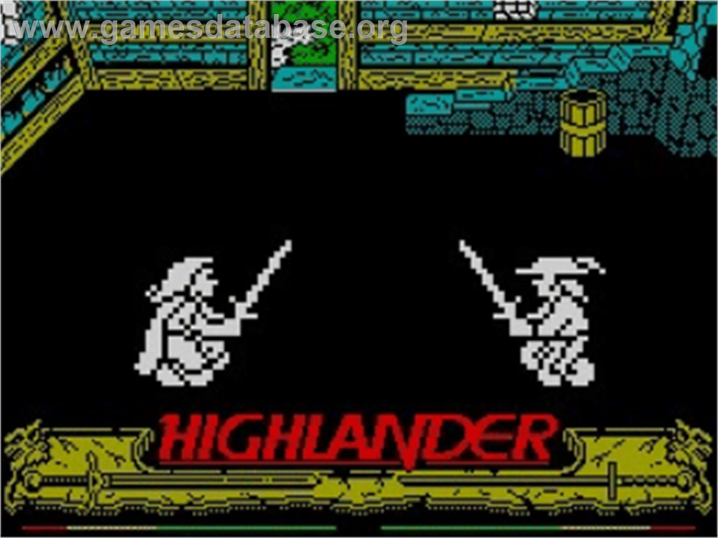 Highlander - Sinclair ZX Spectrum - Artwork - In Game