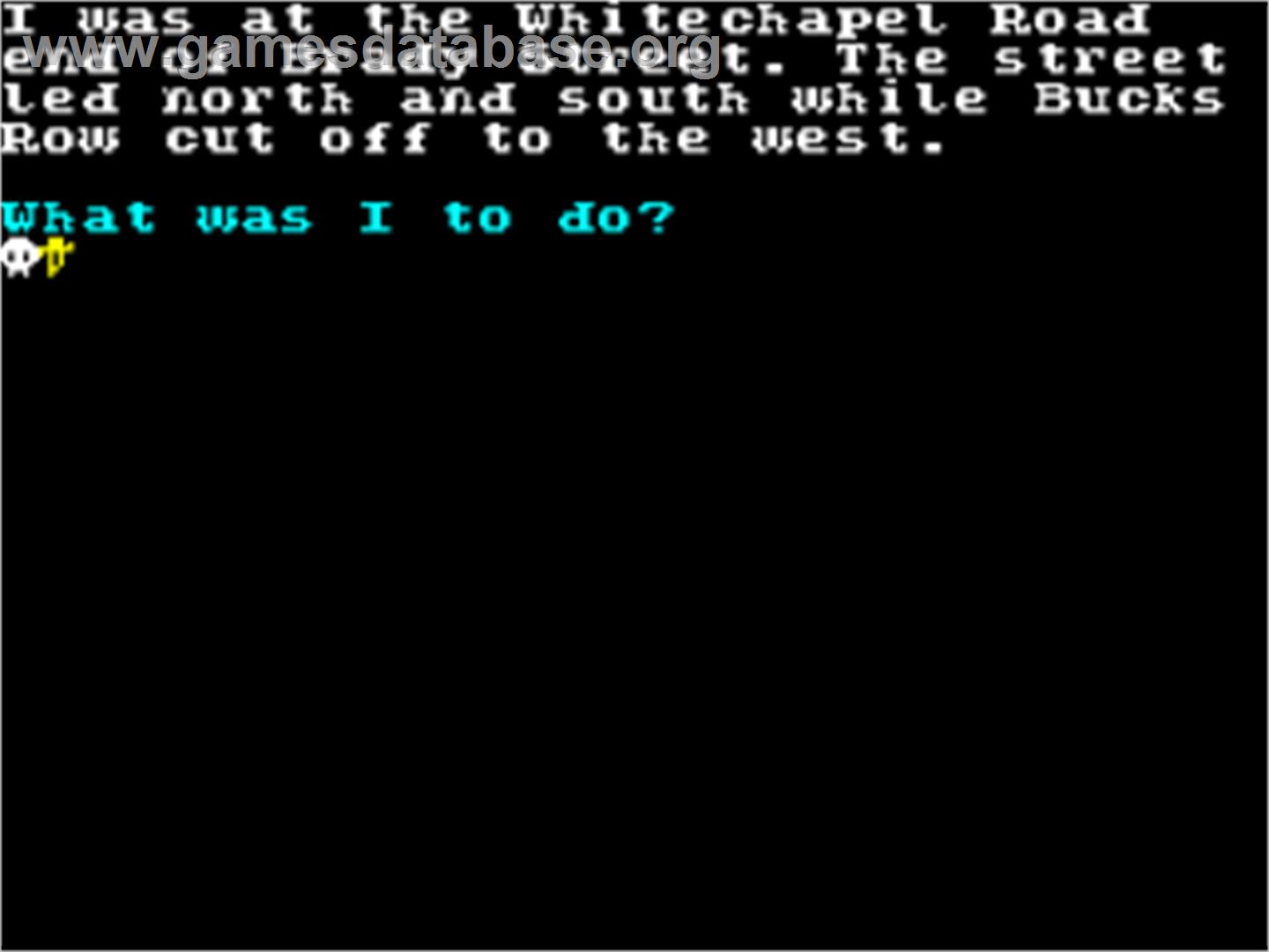 Jack The Ripper - Sinclair ZX Spectrum - Artwork - In Game