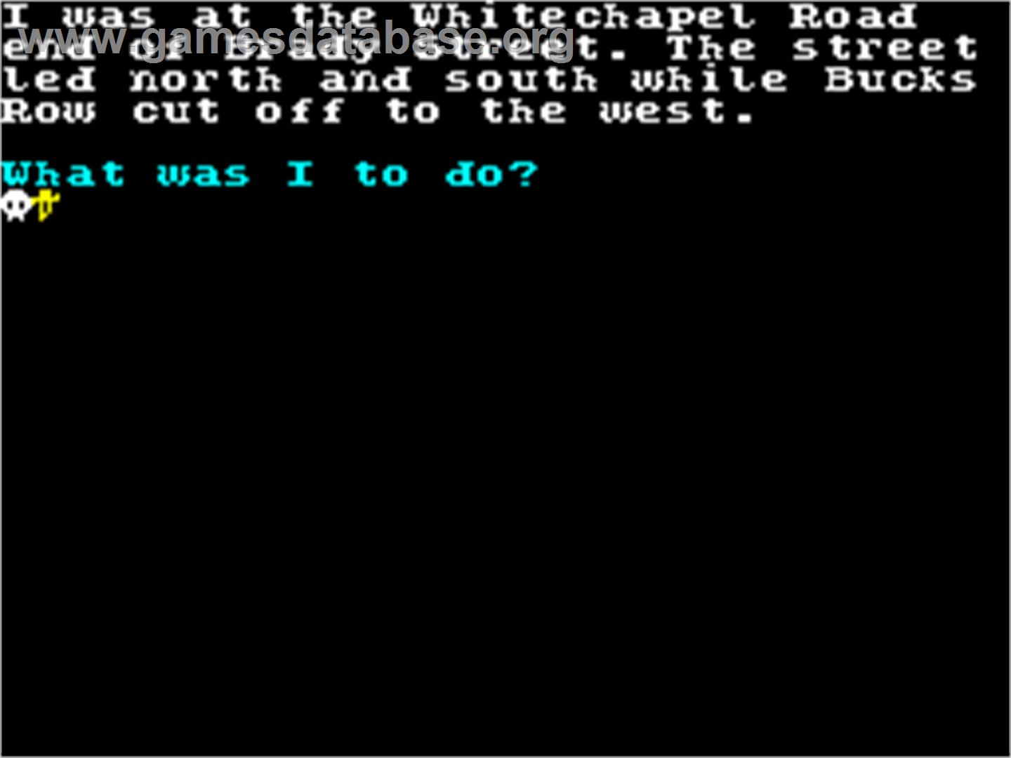 Jack the Ripper - Sinclair ZX Spectrum - Artwork - In Game