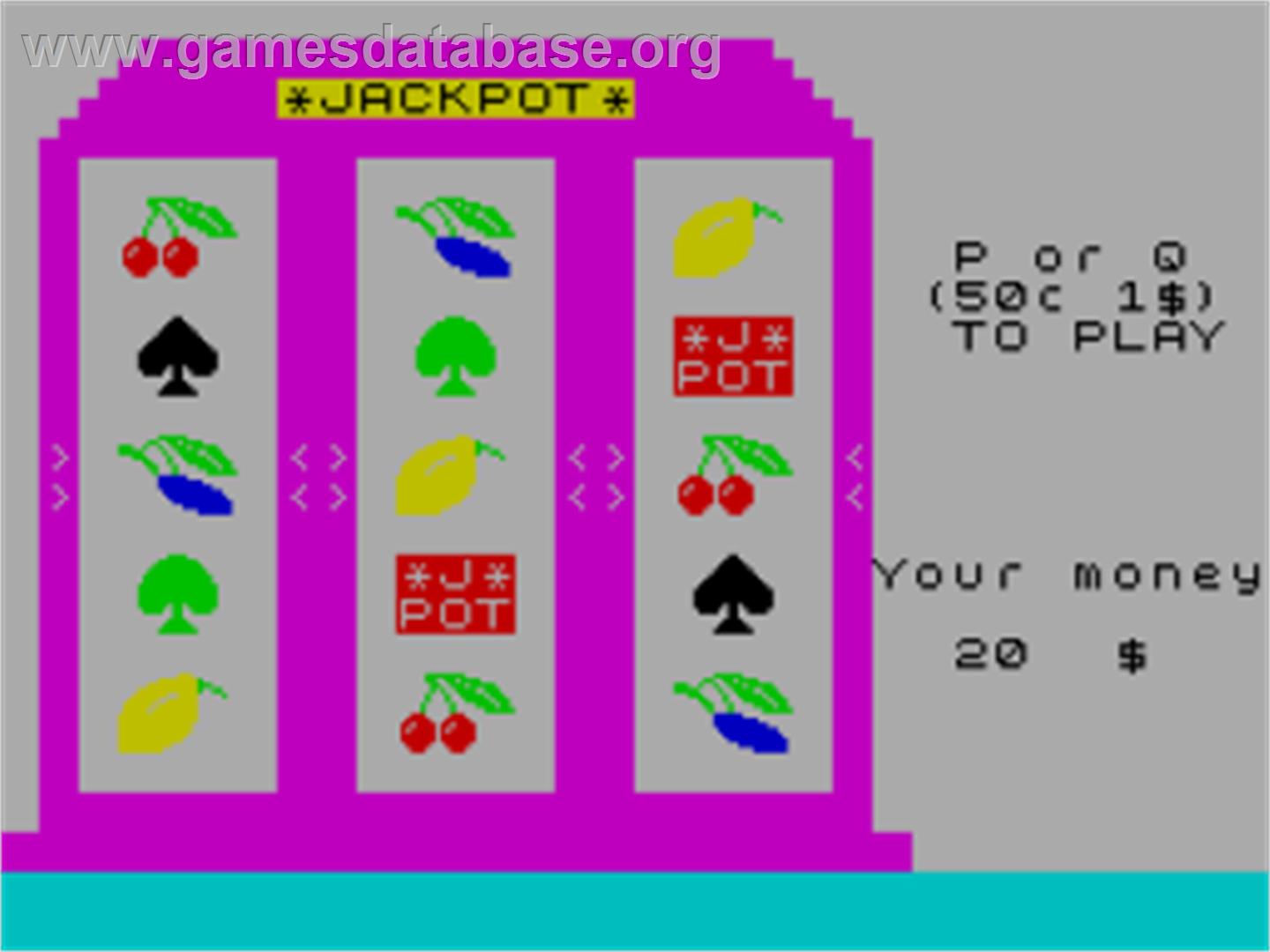 Jackpot (CRL) - Sinclair ZX Spectrum - Artwork - In Game