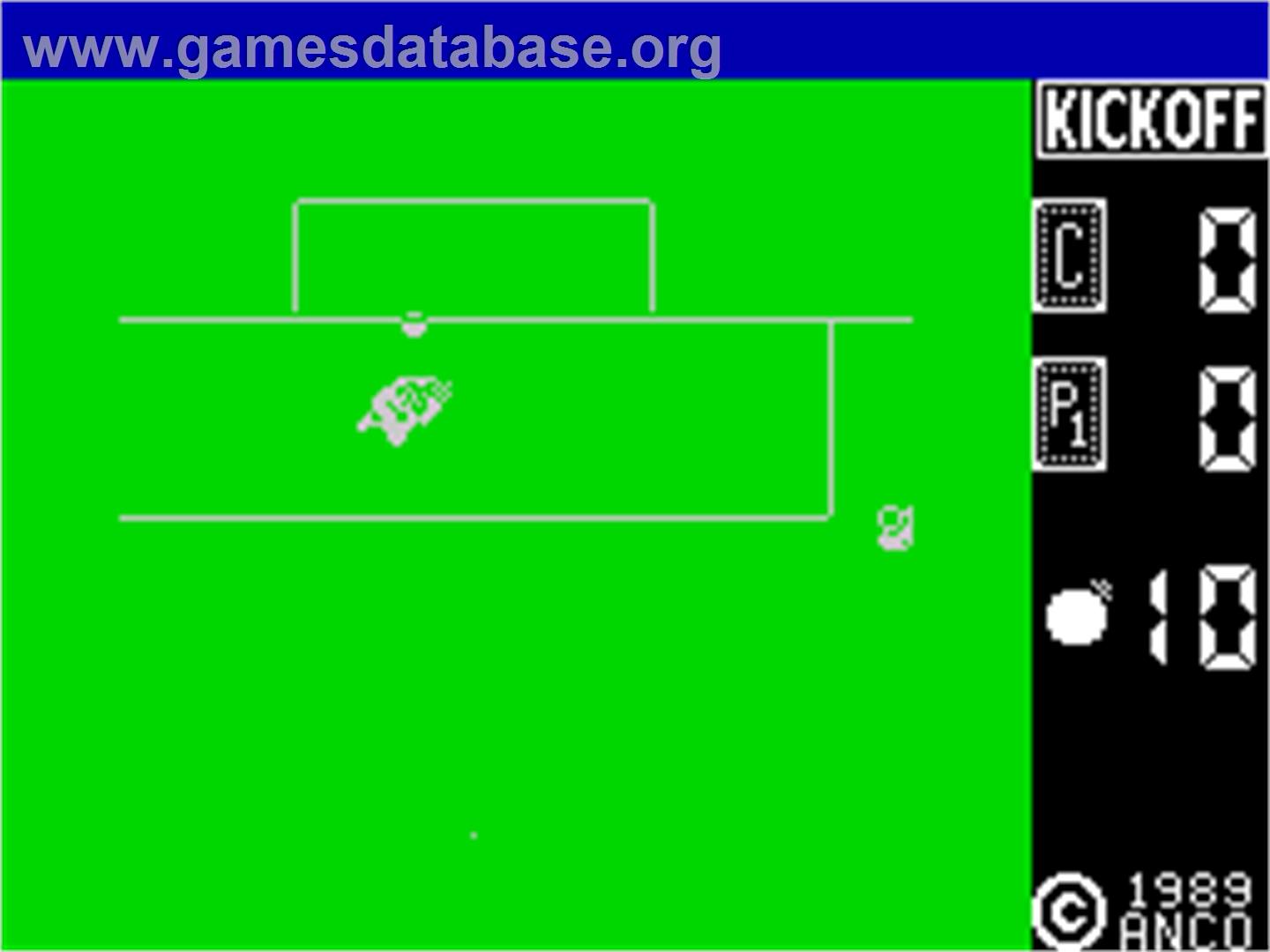 Kick Off - Sinclair ZX Spectrum - Artwork - In Game