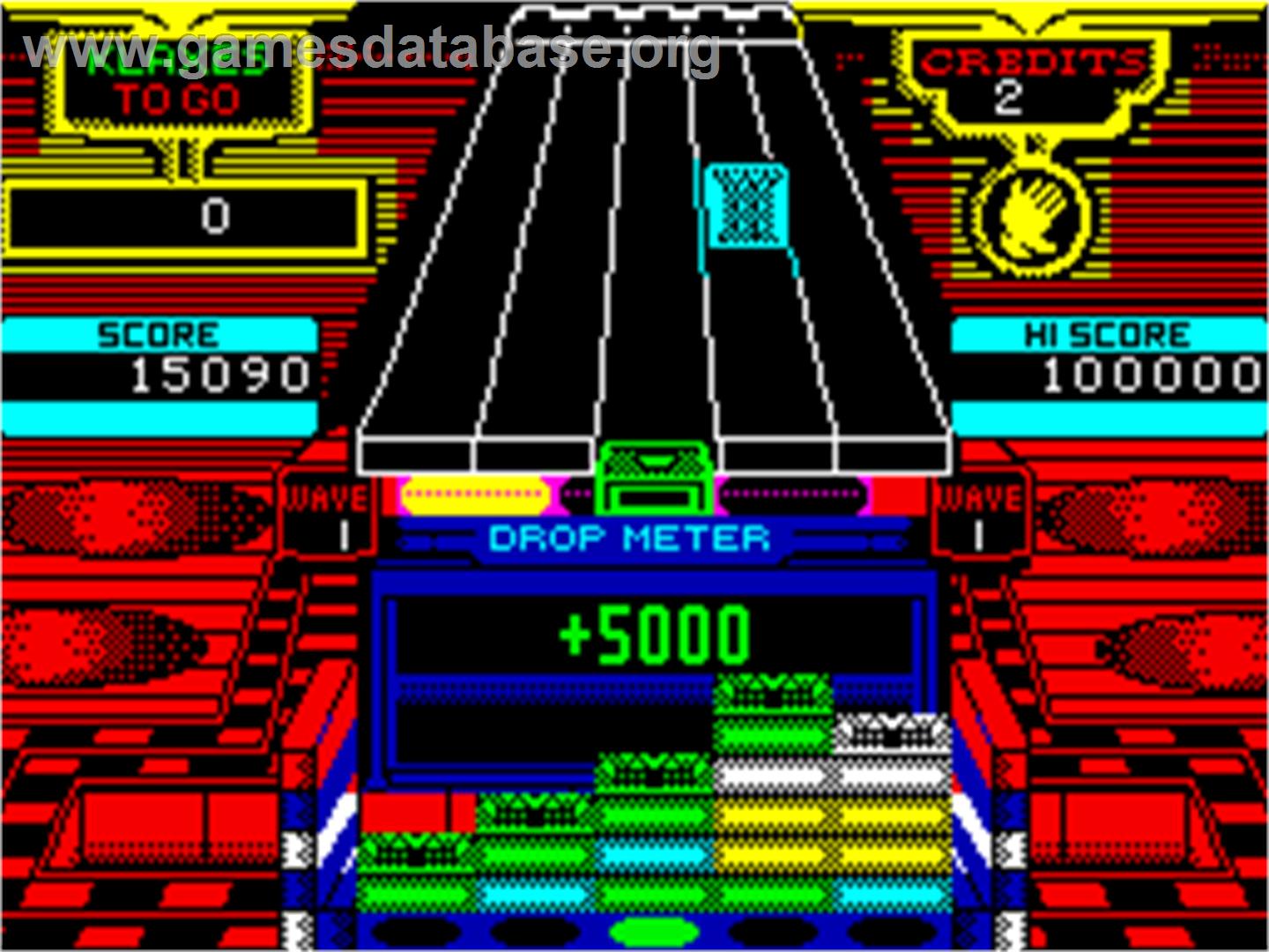 Klax - Sinclair ZX Spectrum - Artwork - In Game