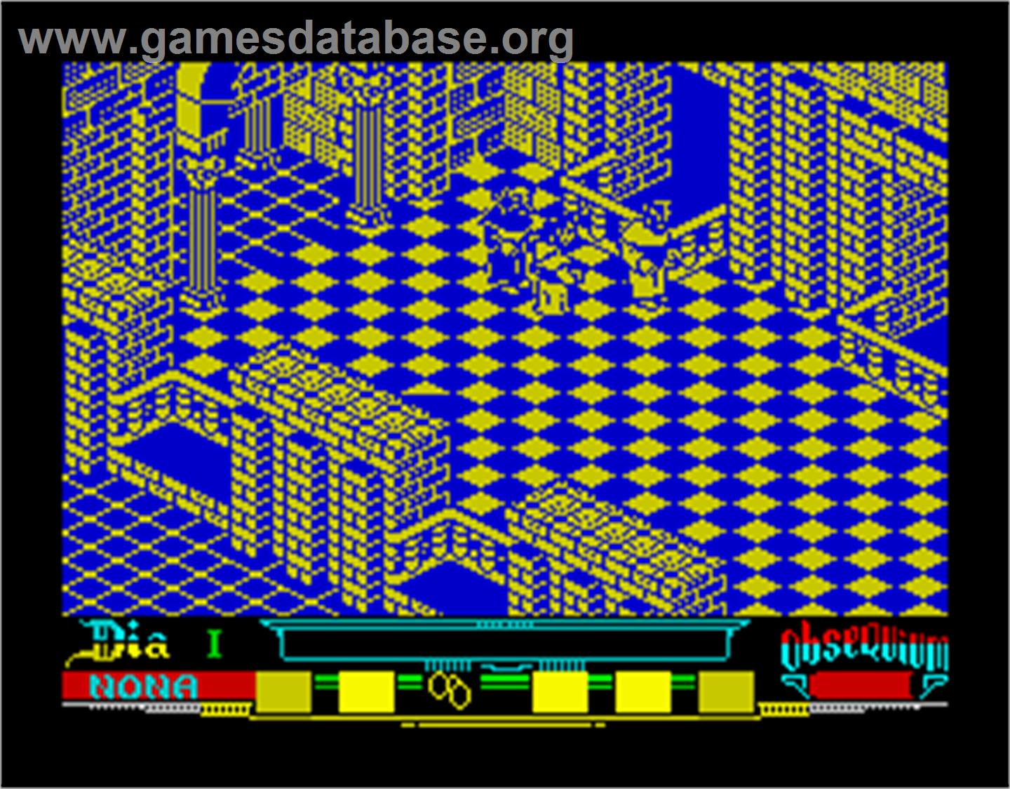 La Abadía del Crimen - Sinclair ZX Spectrum - Artwork - In Game