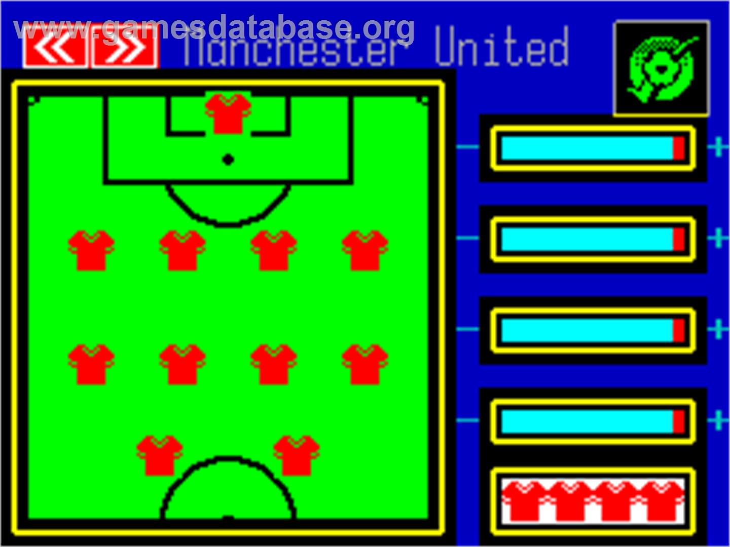 Manchester United Europe - Sinclair ZX Spectrum - Artwork - In Game
