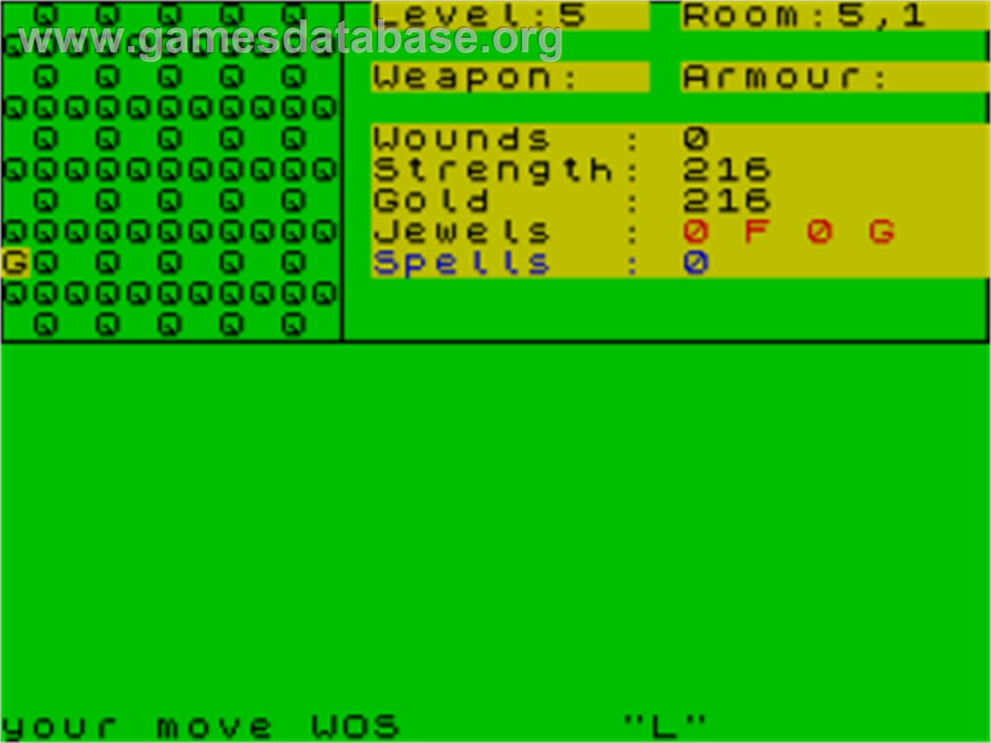 Mines Of Moria - Sinclair ZX Spectrum - Artwork - In Game