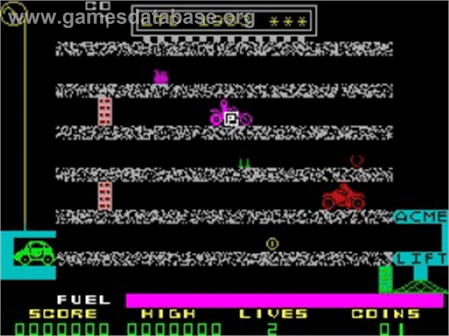 Morris Meets The Bikers - Sinclair ZX Spectrum - Artwork - In Game