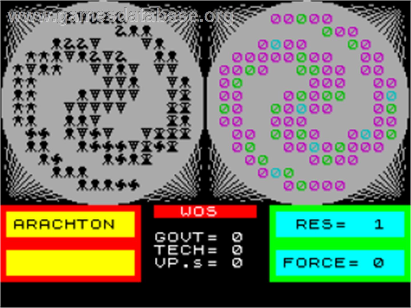 Nebula - Sinclair ZX Spectrum - Artwork - In Game