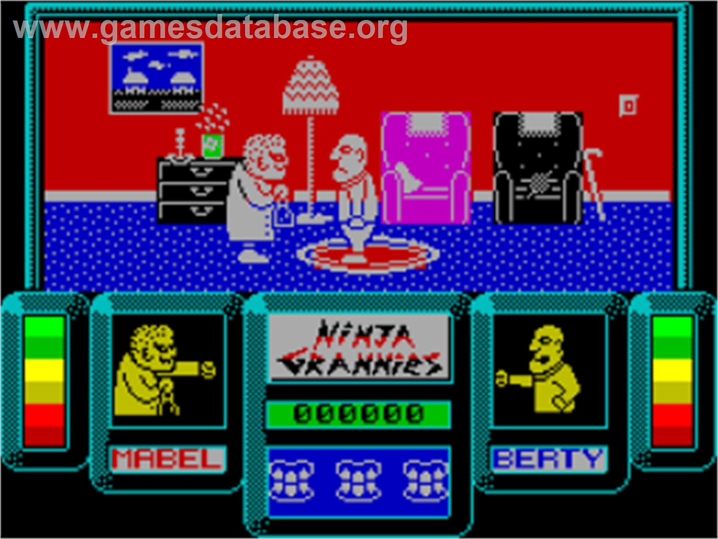 Ninja Grannies - Sinclair ZX Spectrum - Artwork - In Game