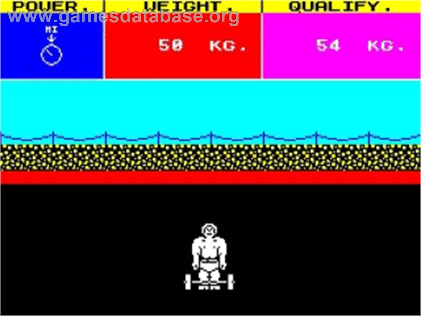 Olympiad '86 - Sinclair ZX Spectrum - Artwork - In Game
