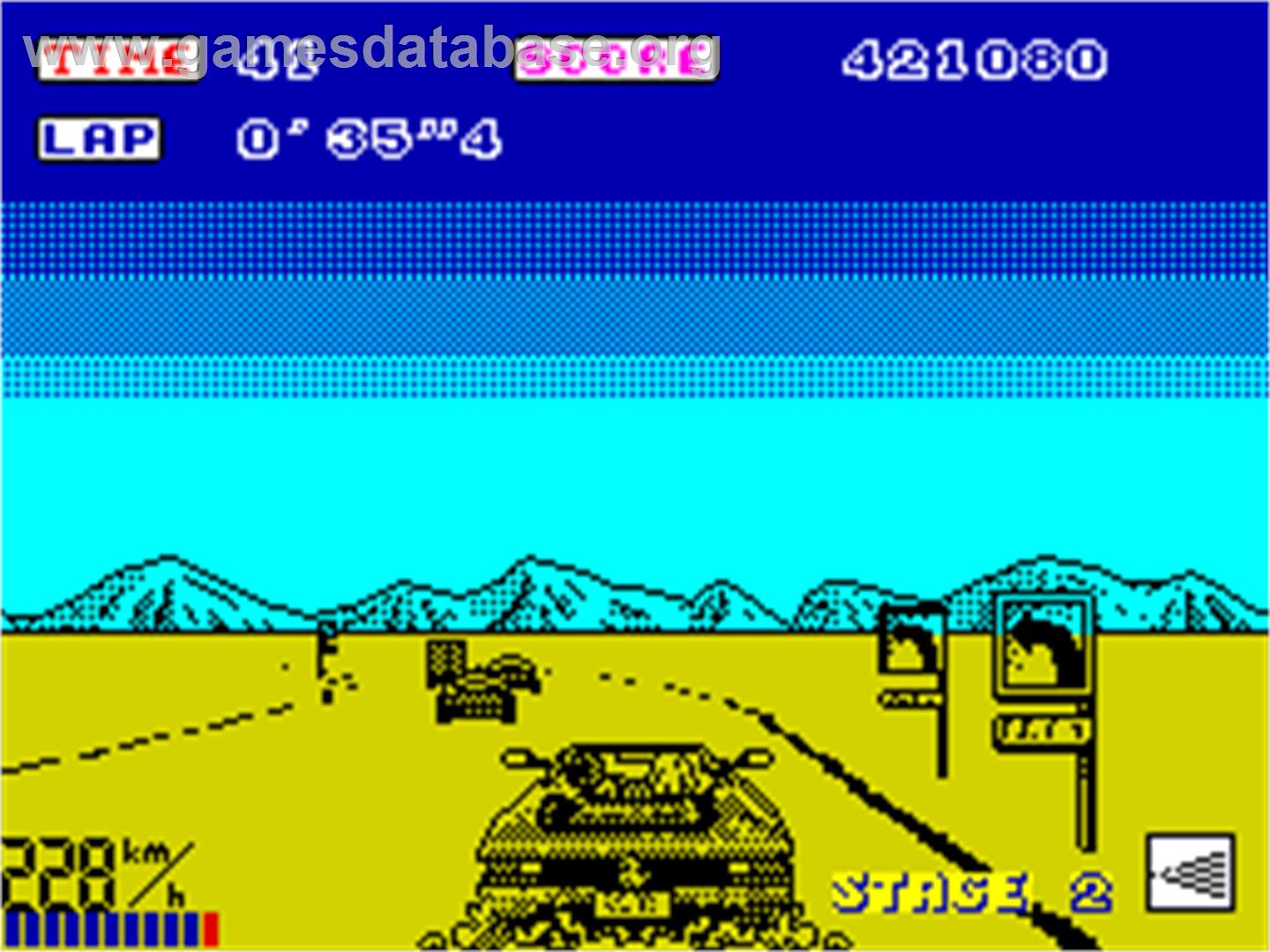 OutRun - Sinclair ZX Spectrum - Artwork - In Game