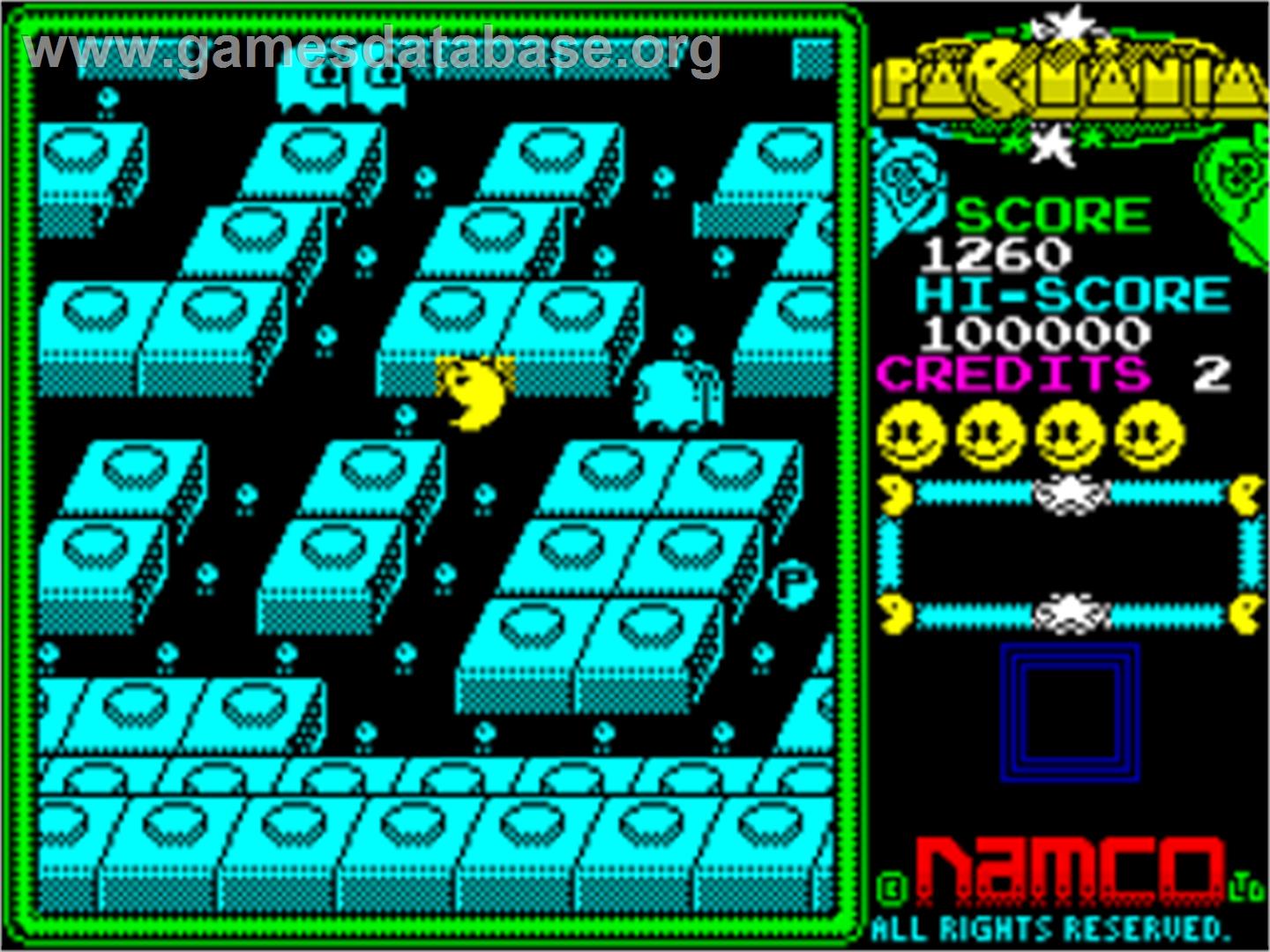 Pac-mania - Sinclair ZX Spectrum - Artwork - In Game