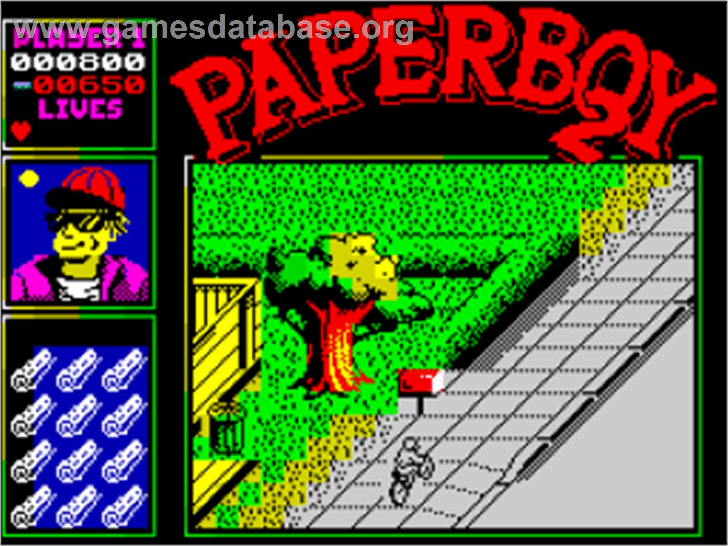 Paperboy 2 - Sinclair ZX Spectrum - Artwork - In Game