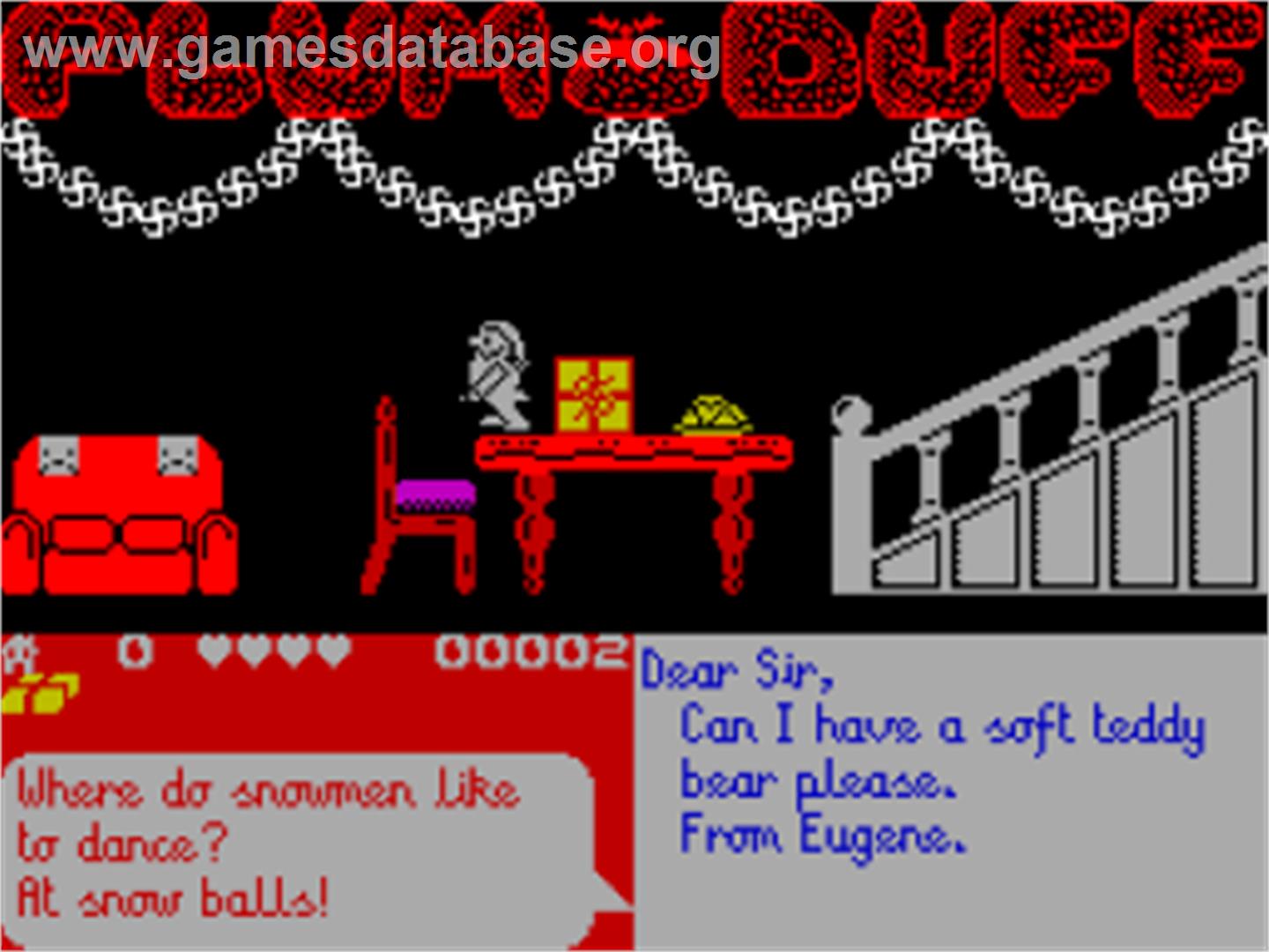 Plum Duff - Sinclair ZX Spectrum - Artwork - In Game