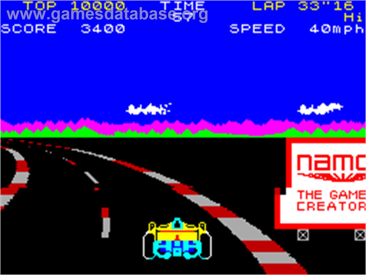 Pole Position - Sinclair ZX Spectrum - Artwork - In Game