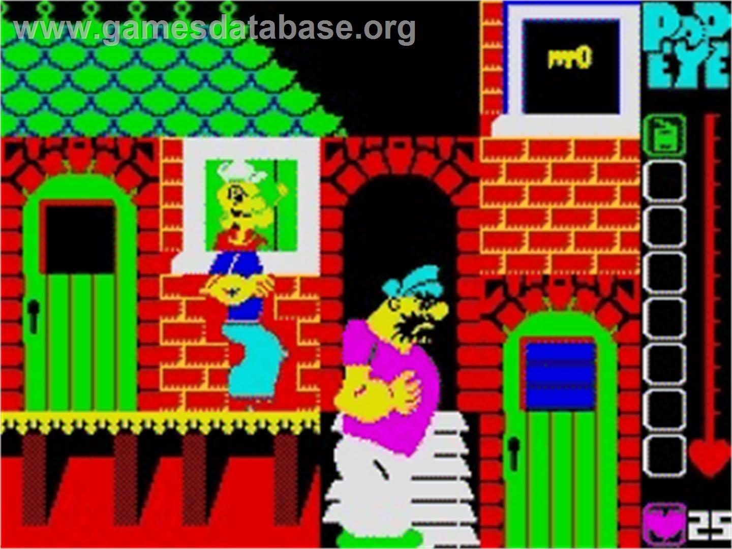 Popeye - Sinclair ZX Spectrum - Artwork - In Game