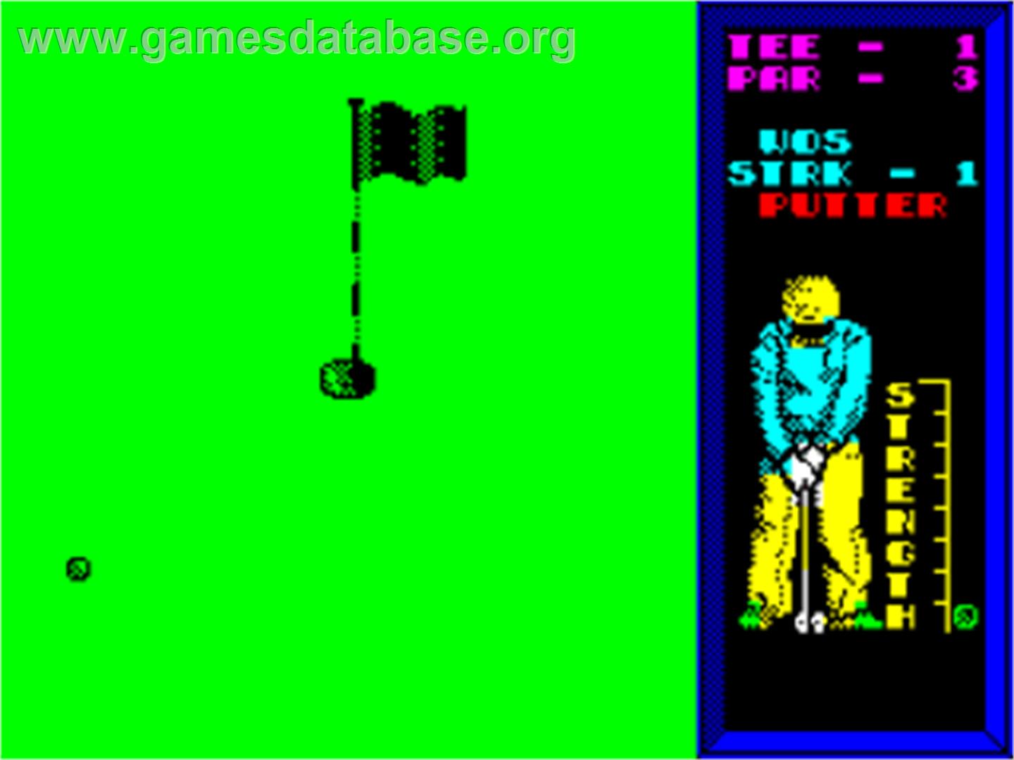 Pro Golf Simulator - Sinclair ZX Spectrum - Artwork - In Game