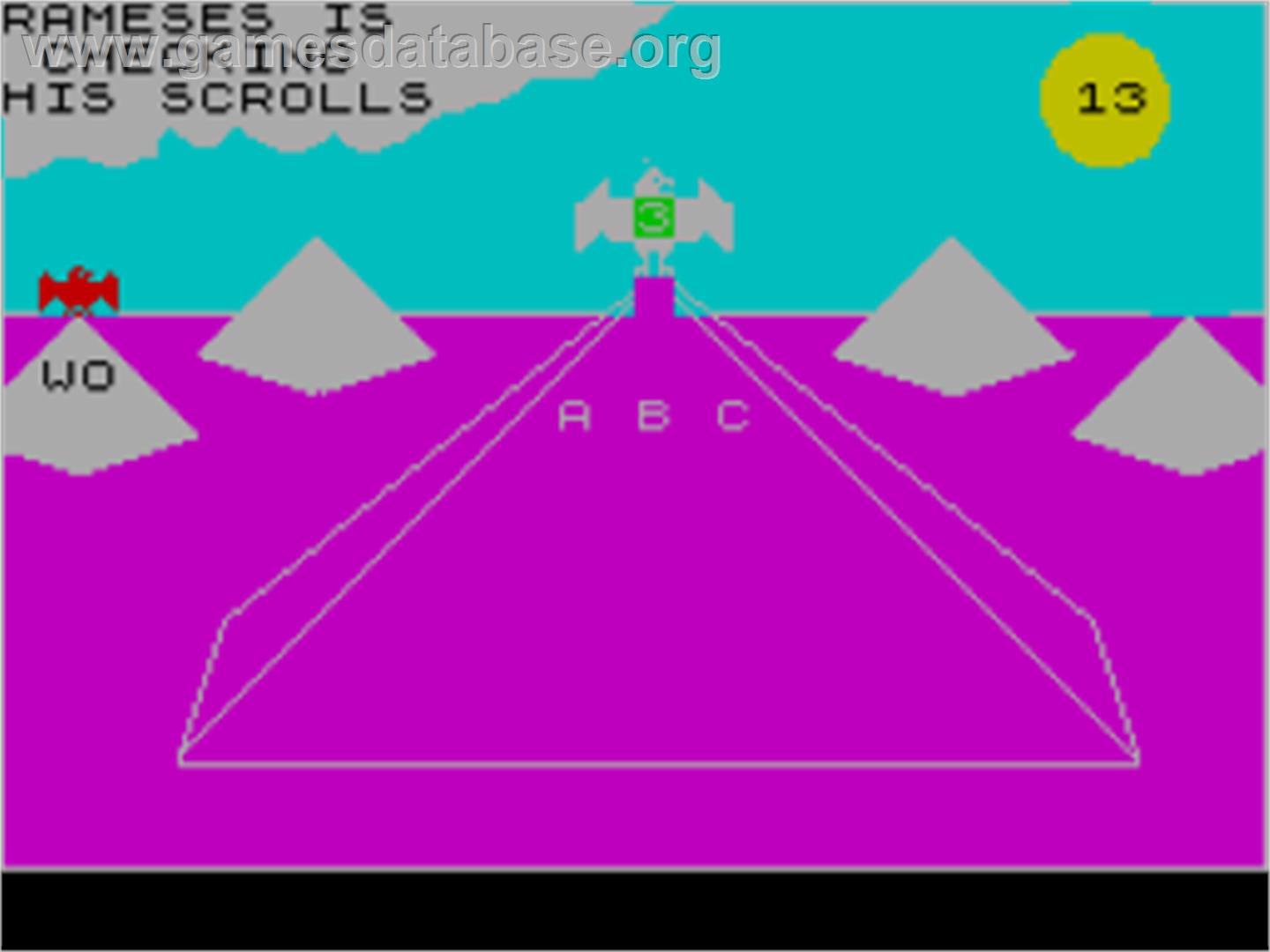 Pyramid Of Rameses - Sinclair ZX Spectrum - Artwork - In Game