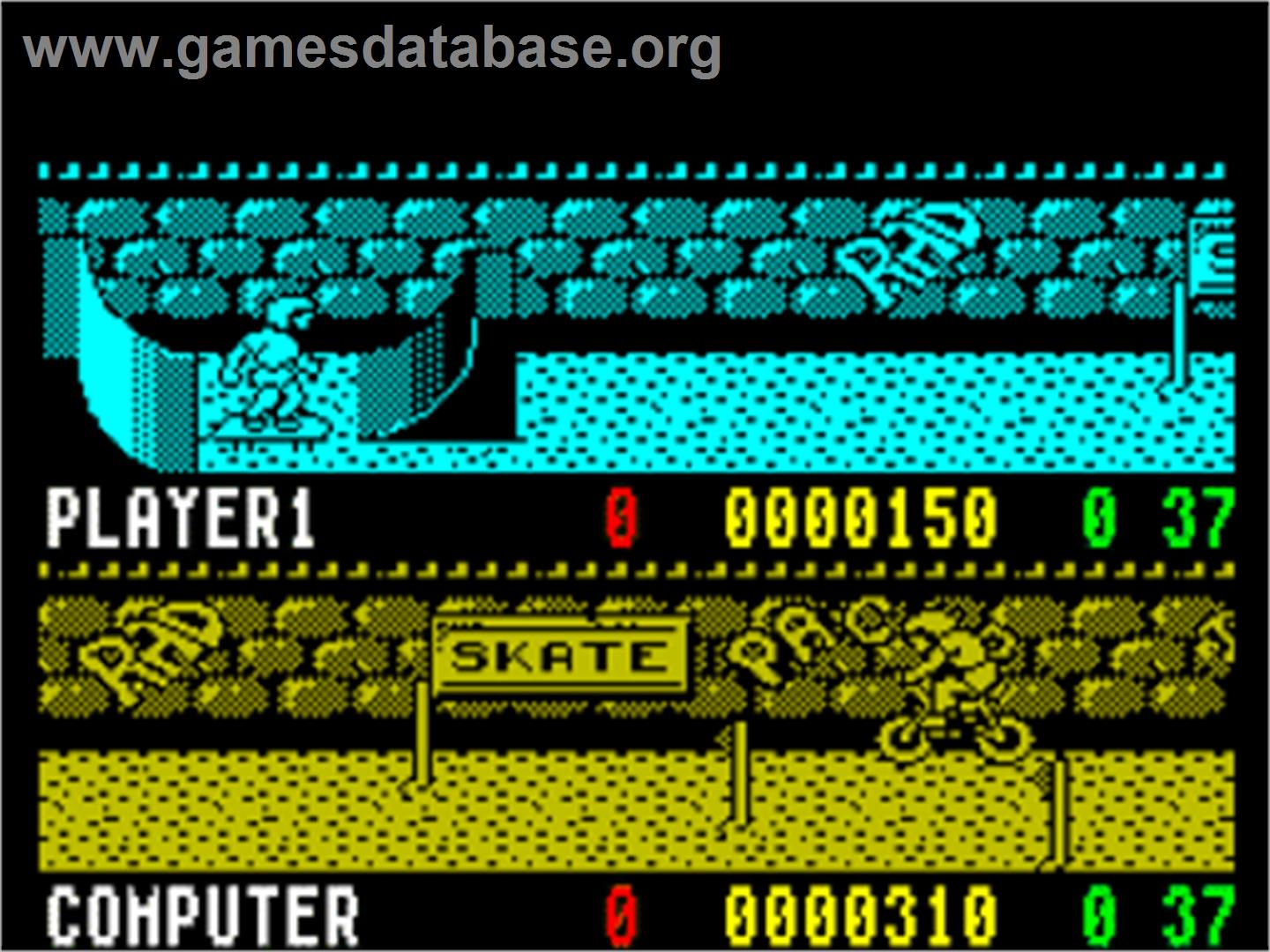 Rad Ramp Racer - Sinclair ZX Spectrum - Artwork - In Game