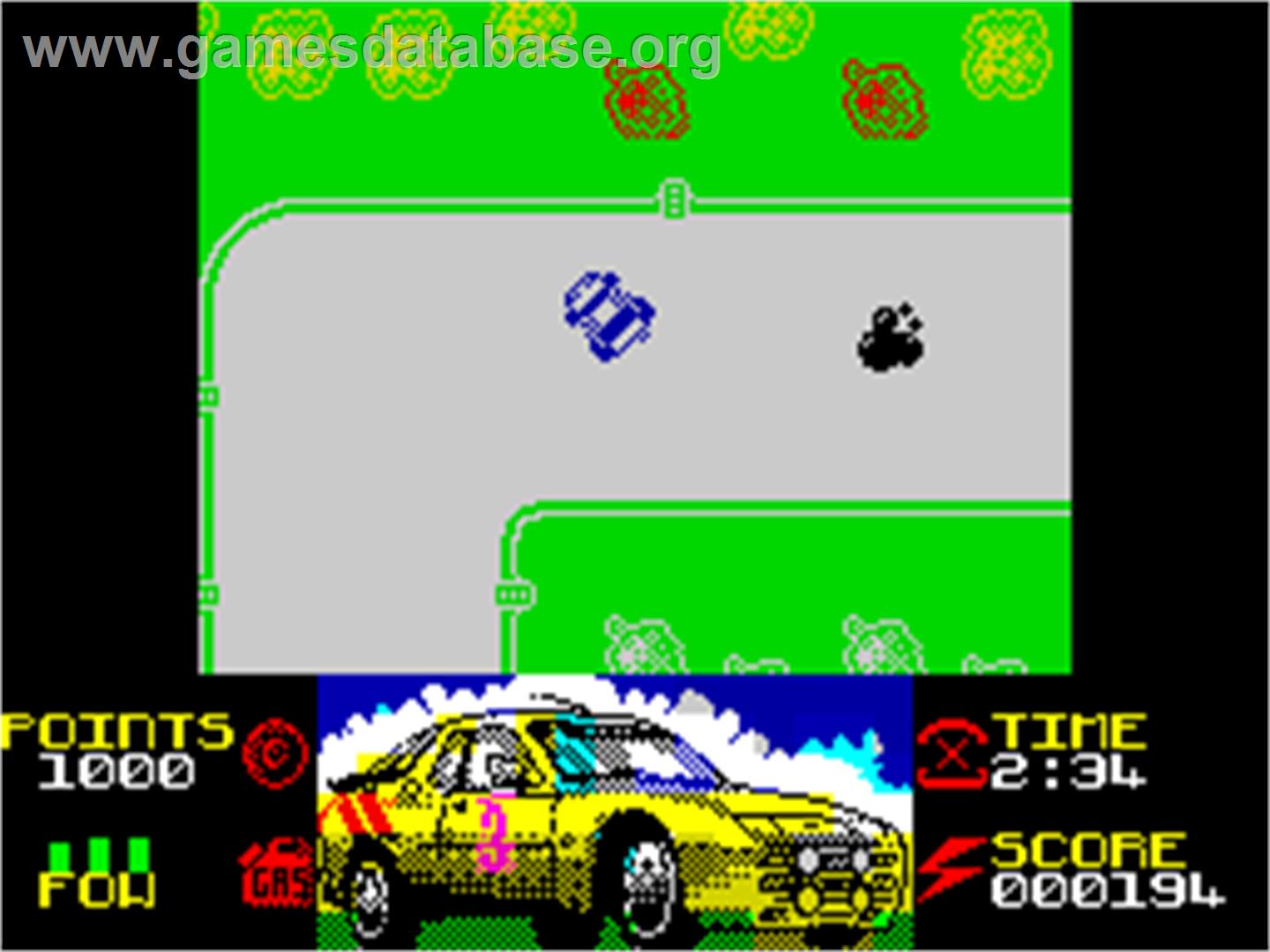 Rally Cross Challenge - Sinclair ZX Spectrum - Artwork - In Game