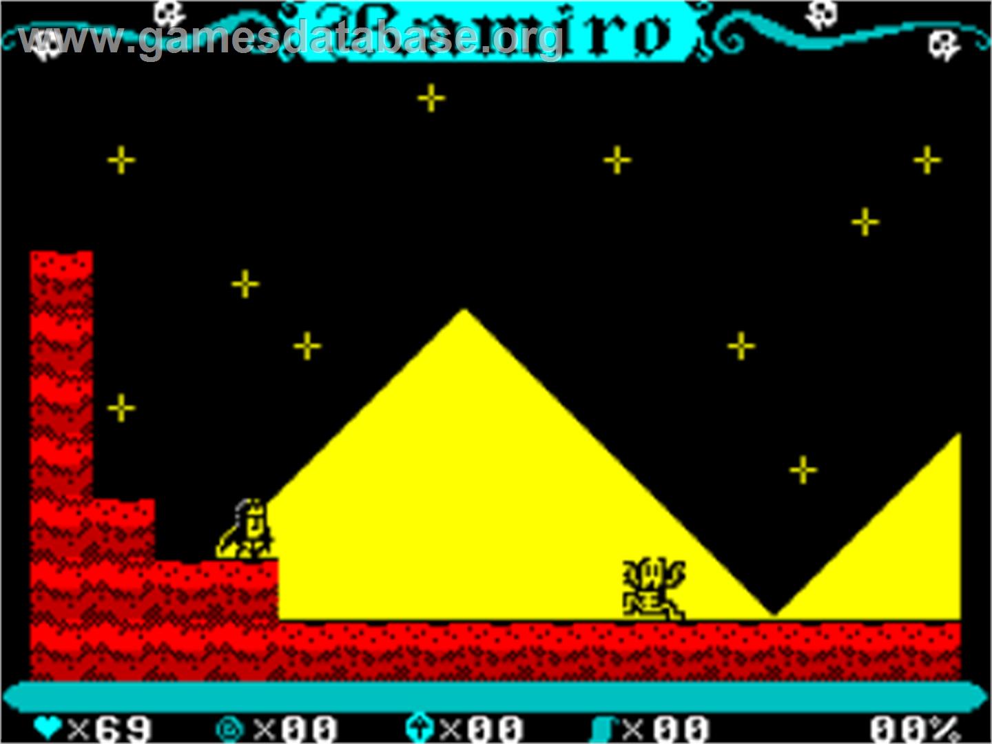 Ramiro el Vampiro - en el Misterio del Papiro - Sinclair ZX Spectrum - Artwork - In Game
