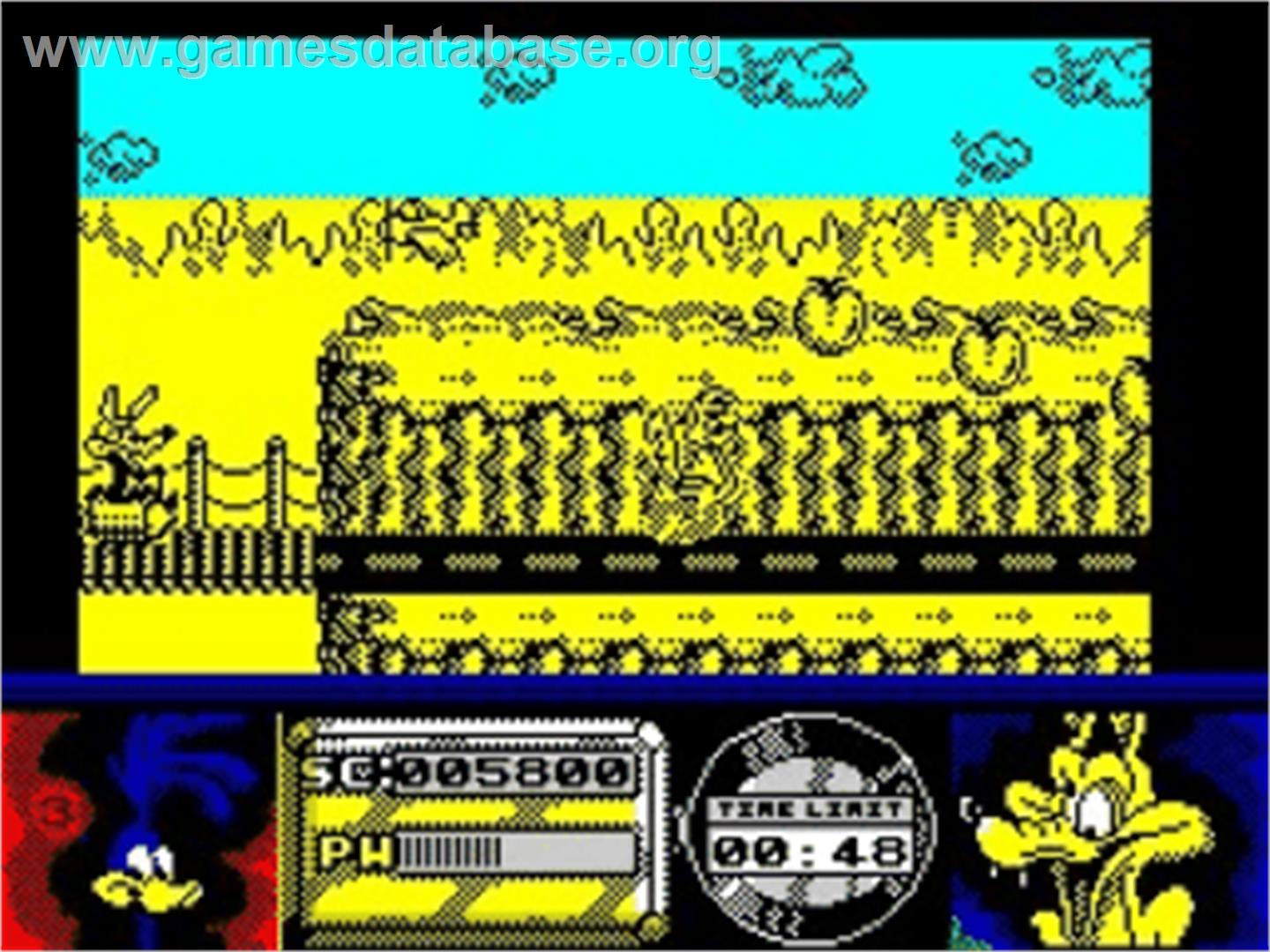 Road Runner And Wile E. Coyote - Sinclair ZX Spectrum - Artwork - In Game