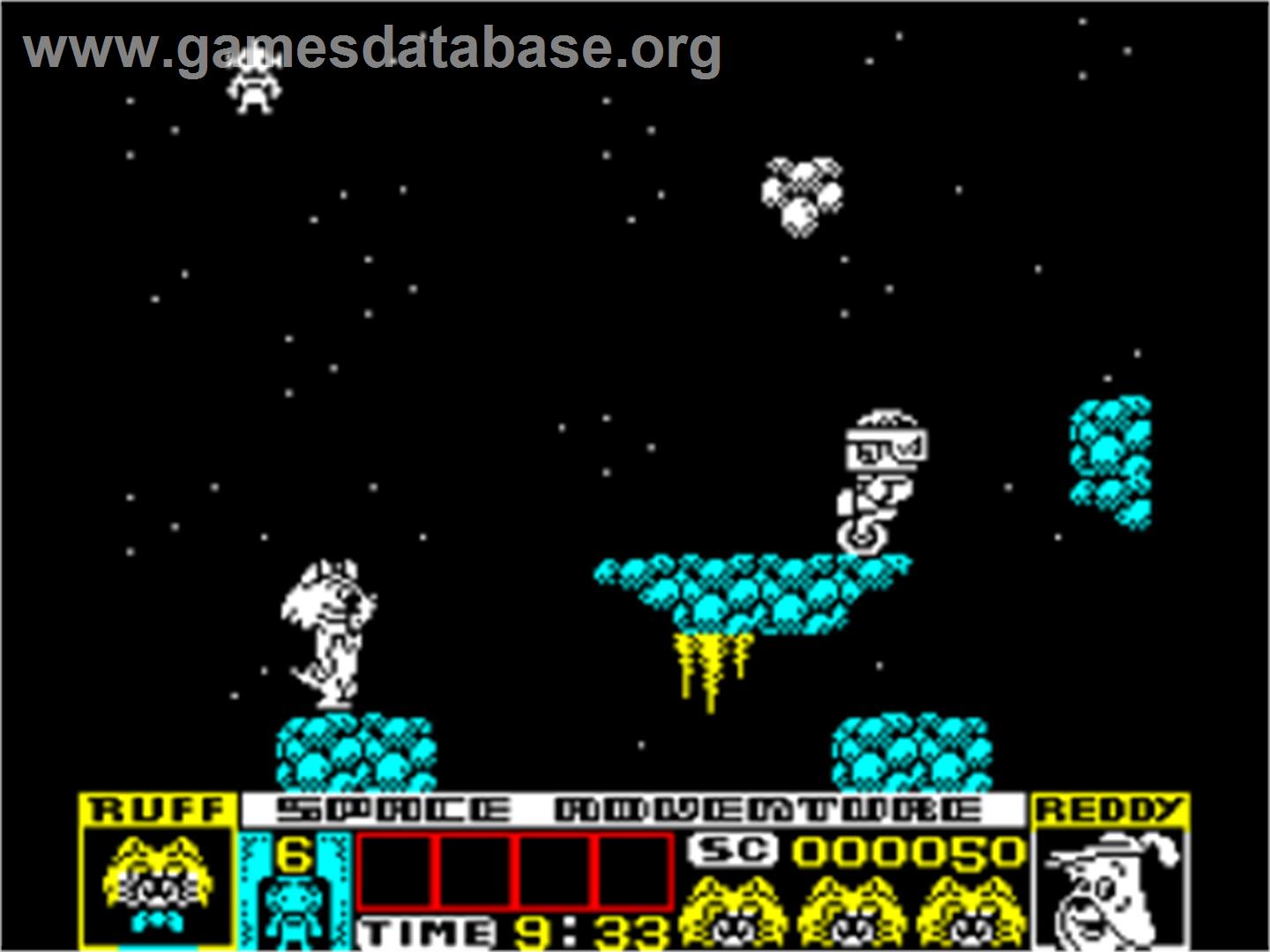 Ruff And Reddy In The Space Adventure - Sinclair ZX Spectrum - Artwork - In Game