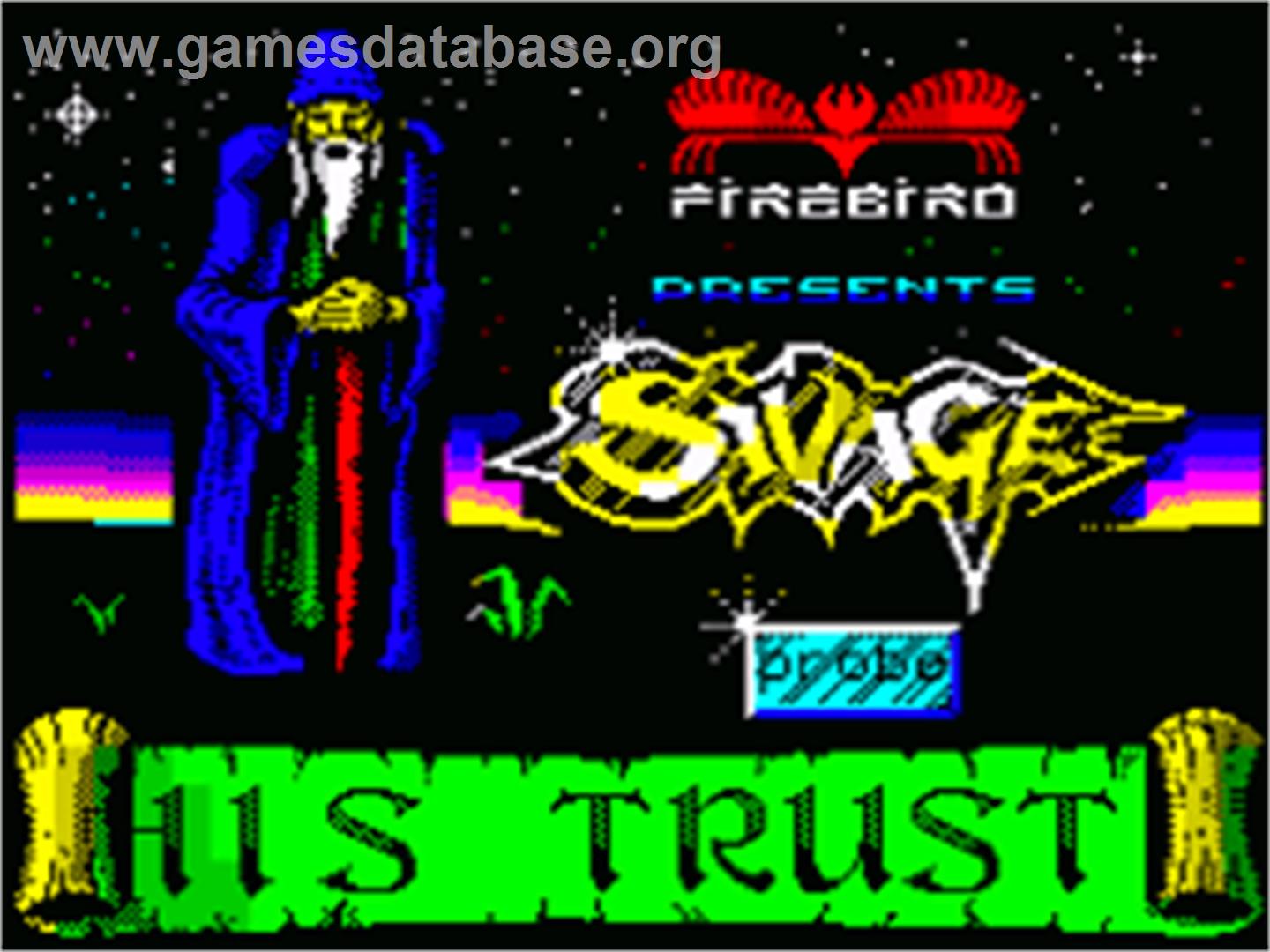 Savage - Sinclair ZX Spectrum - Artwork - In Game