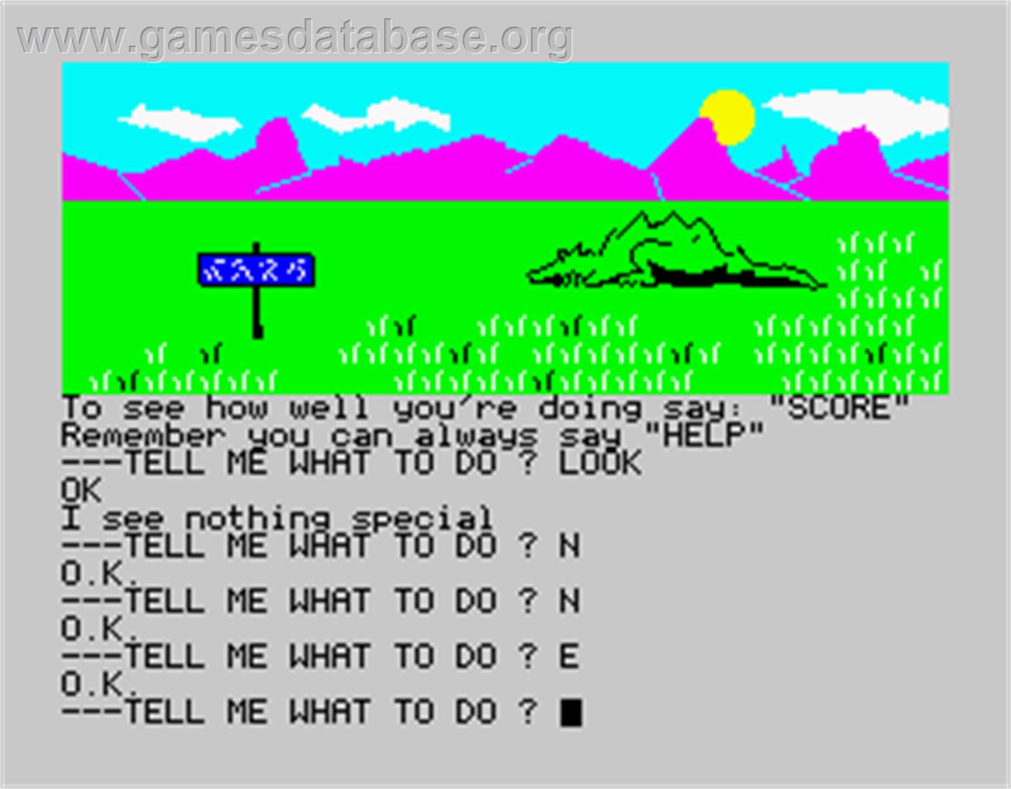 Scott Adams' Graphic Adventure #1: Adventureland - Sinclair ZX Spectrum - Artwork - In Game