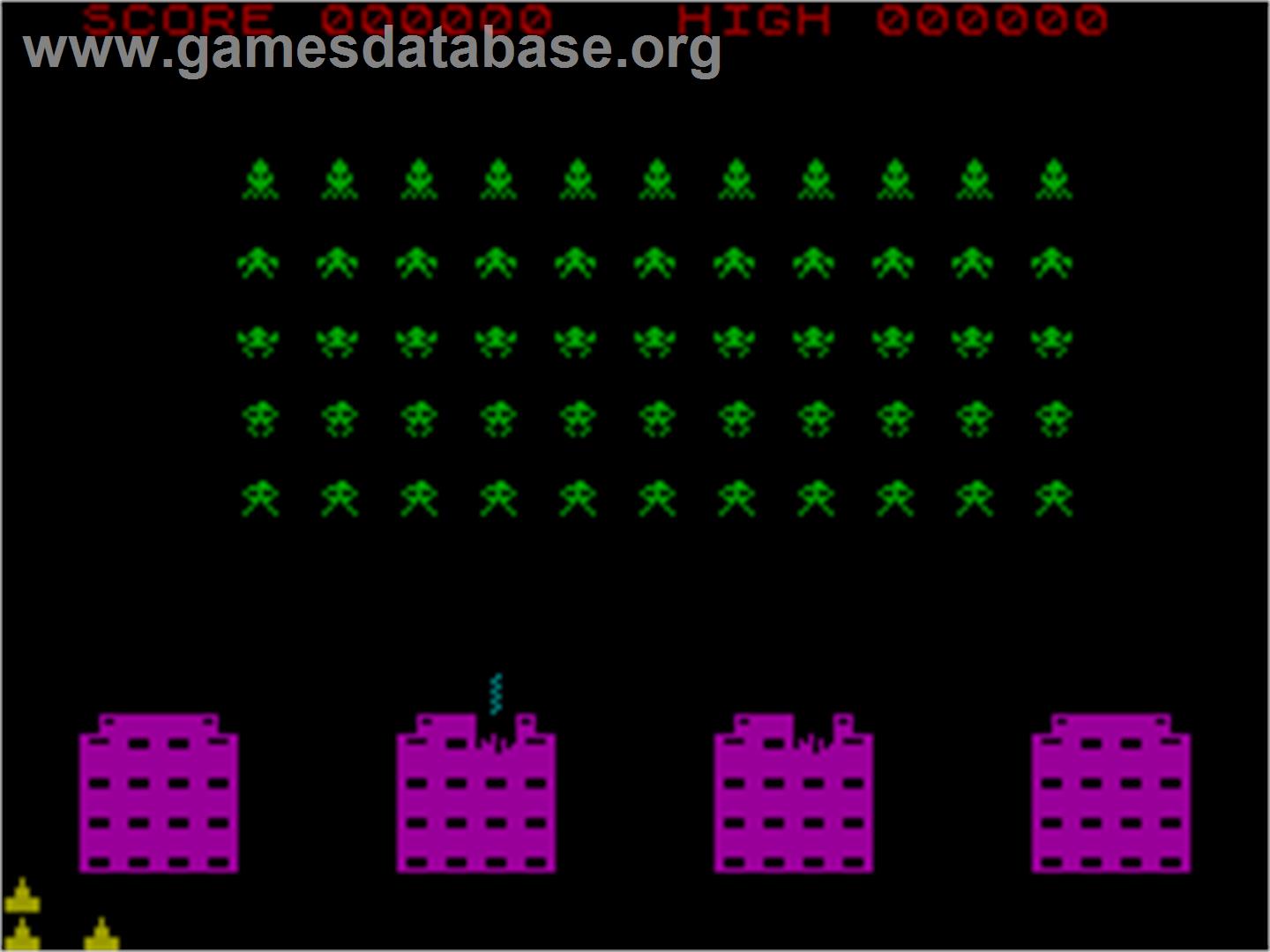 Space Intruders - Sinclair ZX Spectrum - Artwork - In Game