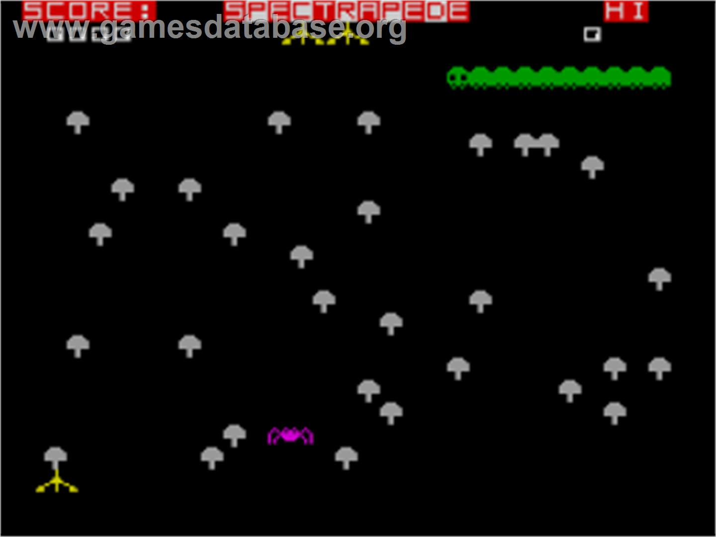 Spectrapede - Sinclair ZX Spectrum - Artwork - In Game