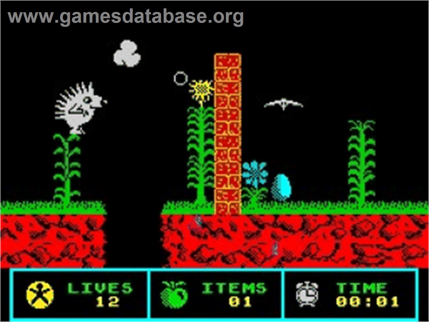 Spiky Harold Goes Hibernating - Sinclair ZX Spectrum - Artwork - In Game