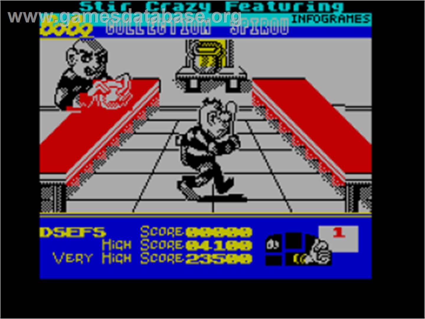 Stir Crazy Featuring Bobo - Sinclair ZX Spectrum - Artwork - In Game