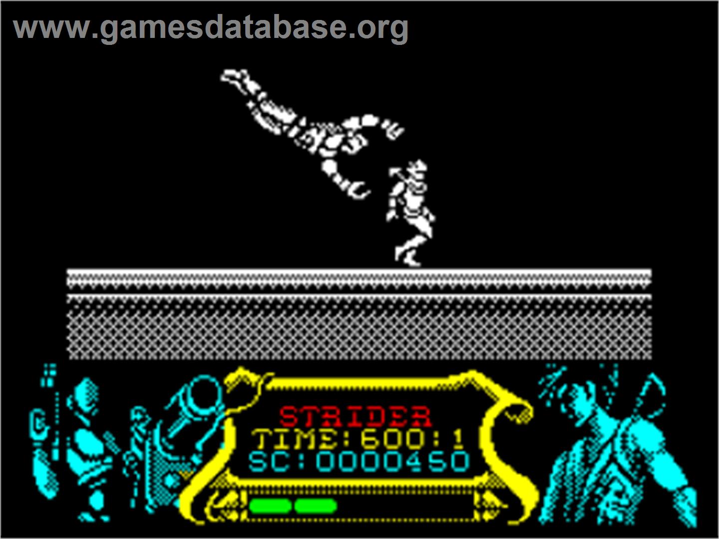 Strider - Sinclair ZX Spectrum - Artwork - In Game