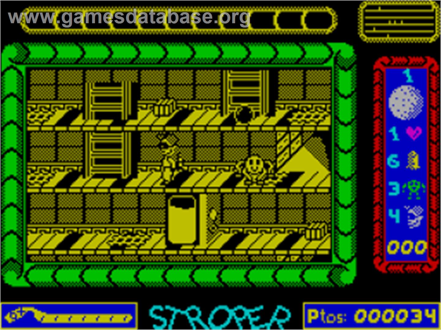 Stroper - Sinclair ZX Spectrum - Artwork - In Game