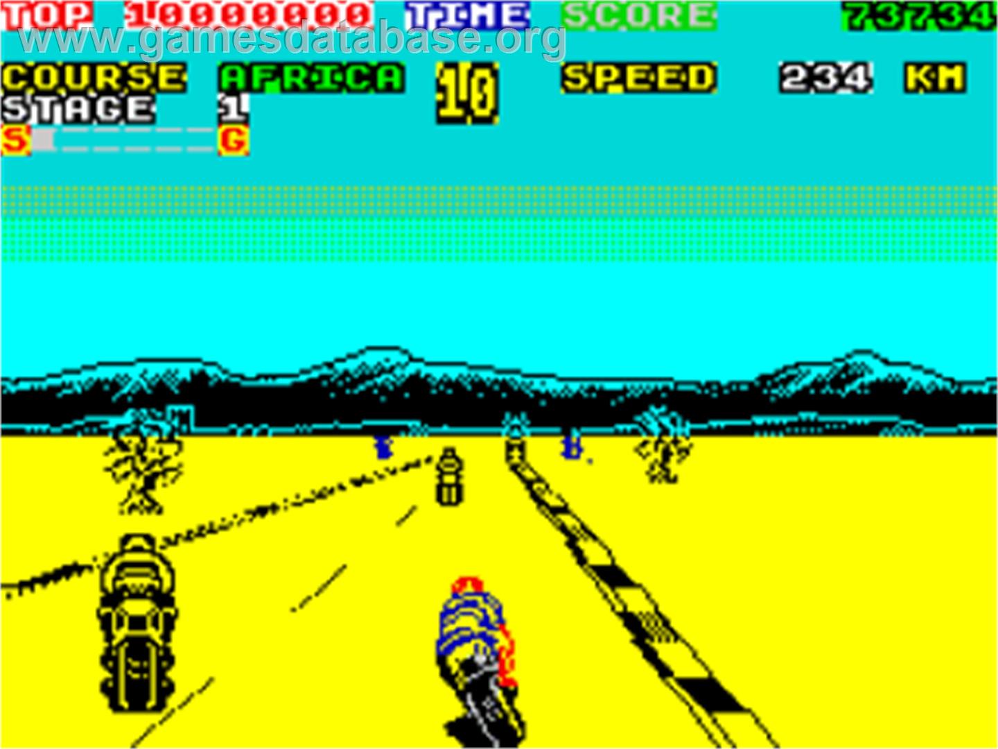 Super Hang-on - Sinclair ZX Spectrum - Artwork - In Game