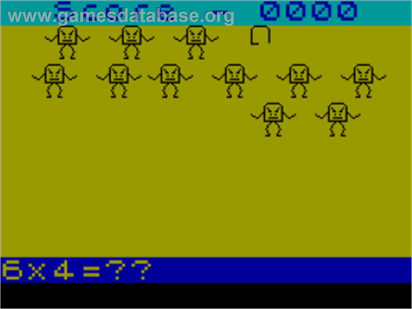 Table Invaders - Sinclair ZX Spectrum - Artwork - In Game