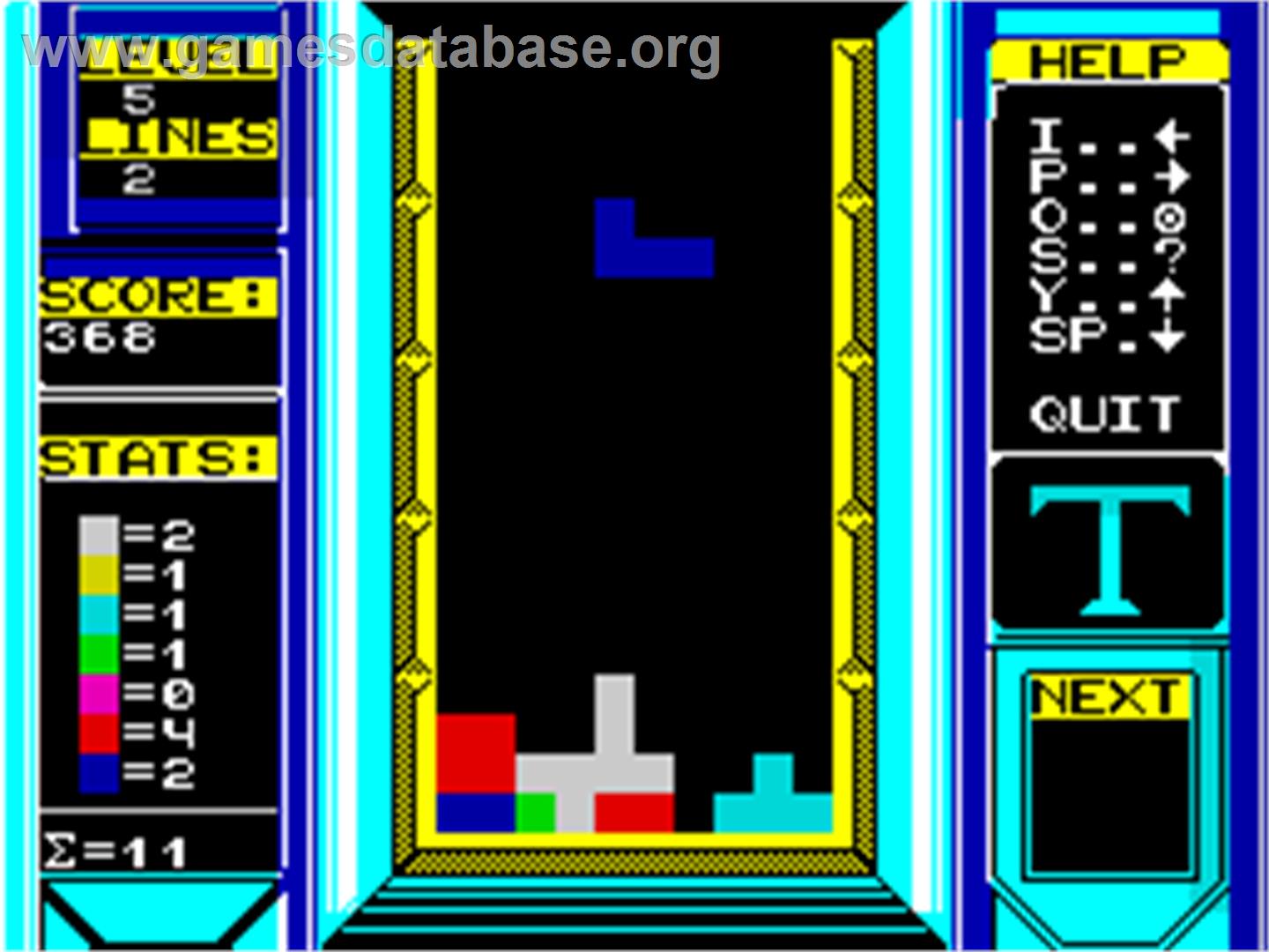 Tetris - Sinclair ZX Spectrum - Artwork - In Game