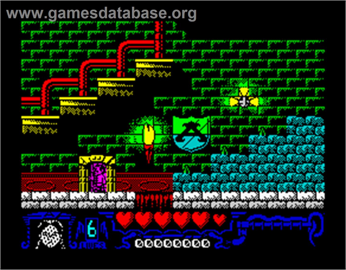 The Addams Family - Sinclair ZX Spectrum - Artwork - In Game
