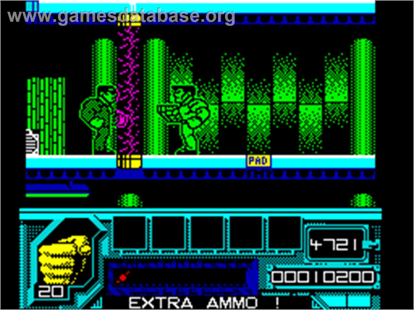 Total Recall - Sinclair ZX Spectrum - Artwork - In Game