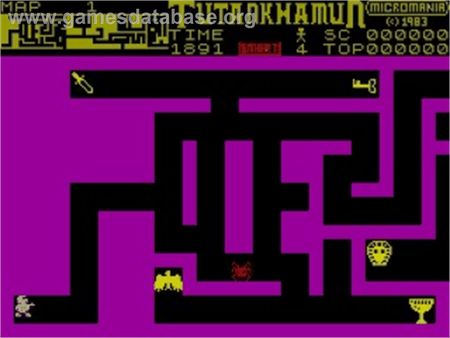 Tutankhamun - Sinclair ZX Spectrum - Artwork - In Game